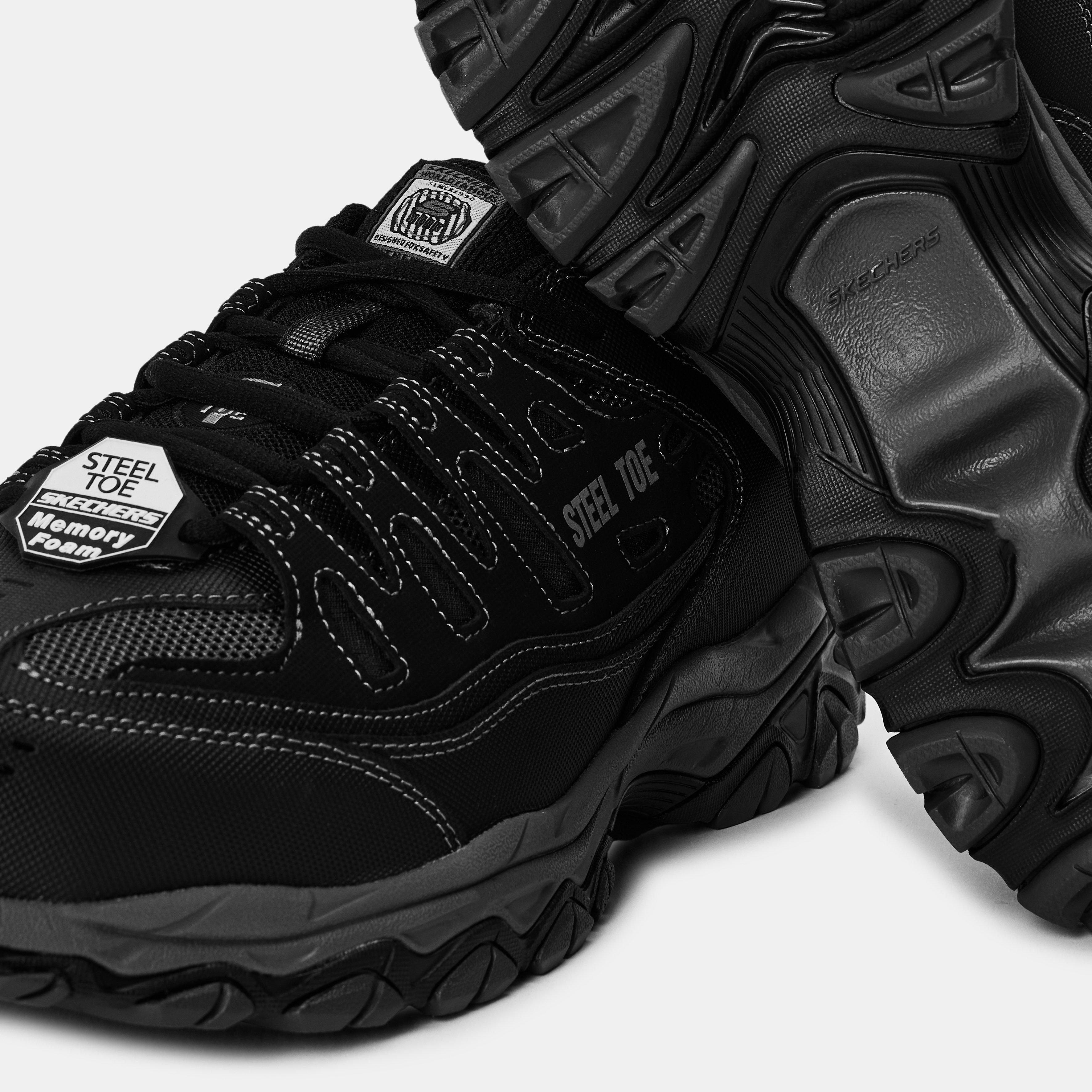 Black/Charcoal - Skechers - Cozy Campfire - Team Toasty Low-Top Trainers Mens - 3