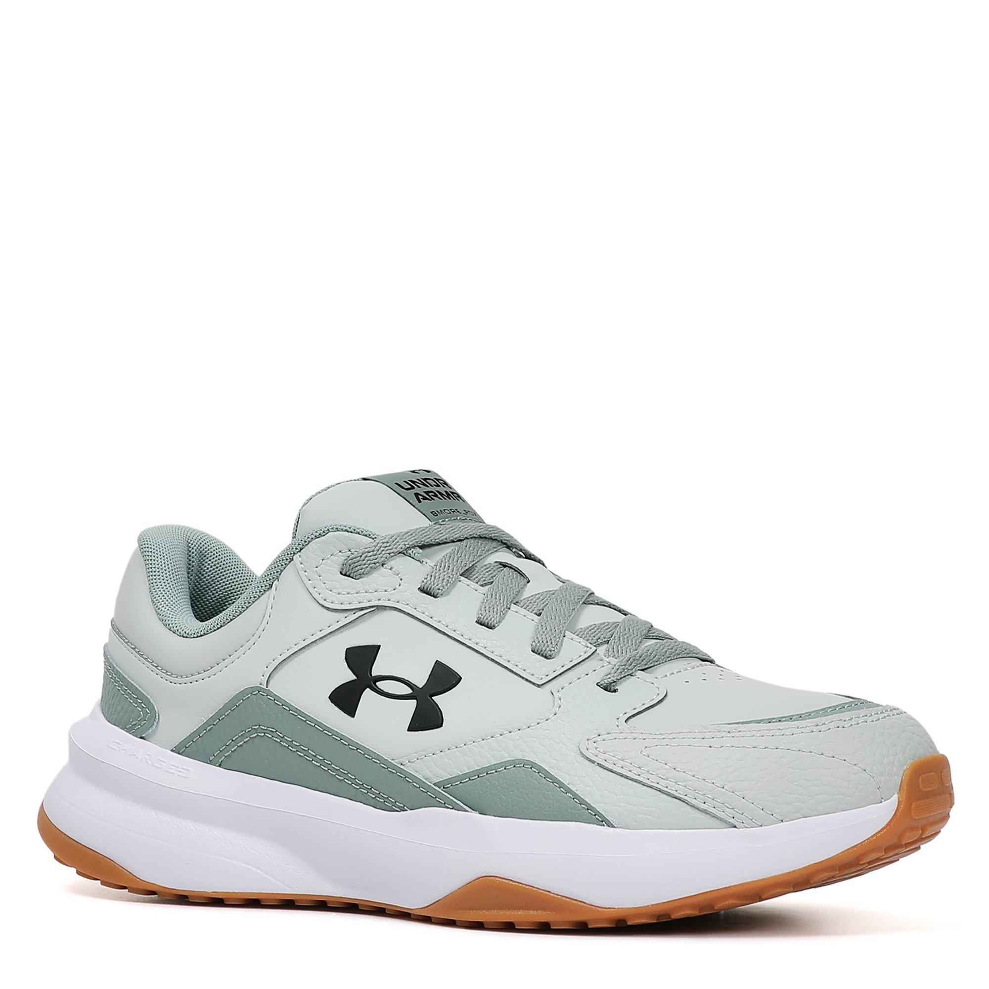 Green/White/Blk - Under Armour - Edge Leather Mens Training Shoes - 5