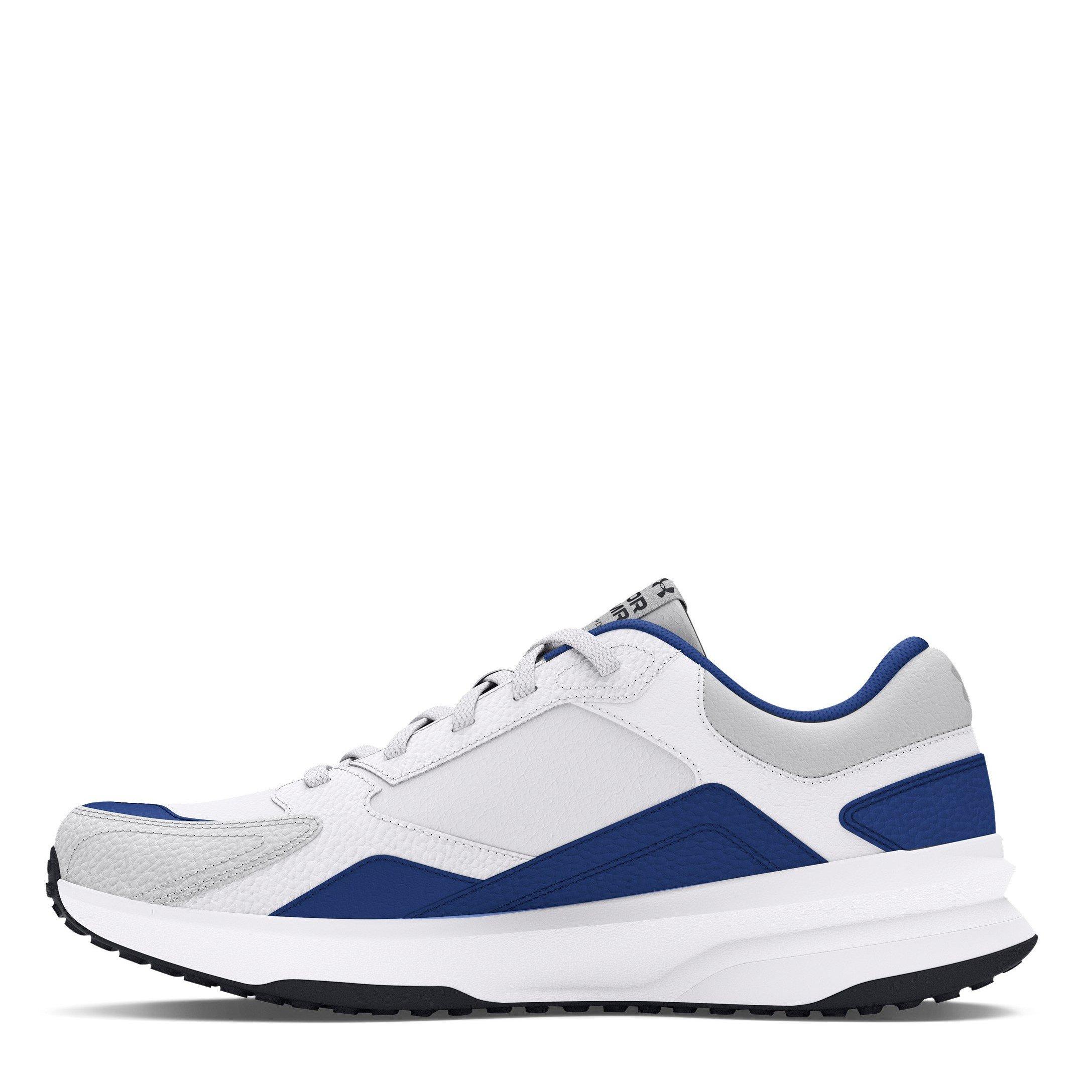 Wht/T.Blue/Blk - Under Armour - Under Edge Leather Mens Training Shoes - 2