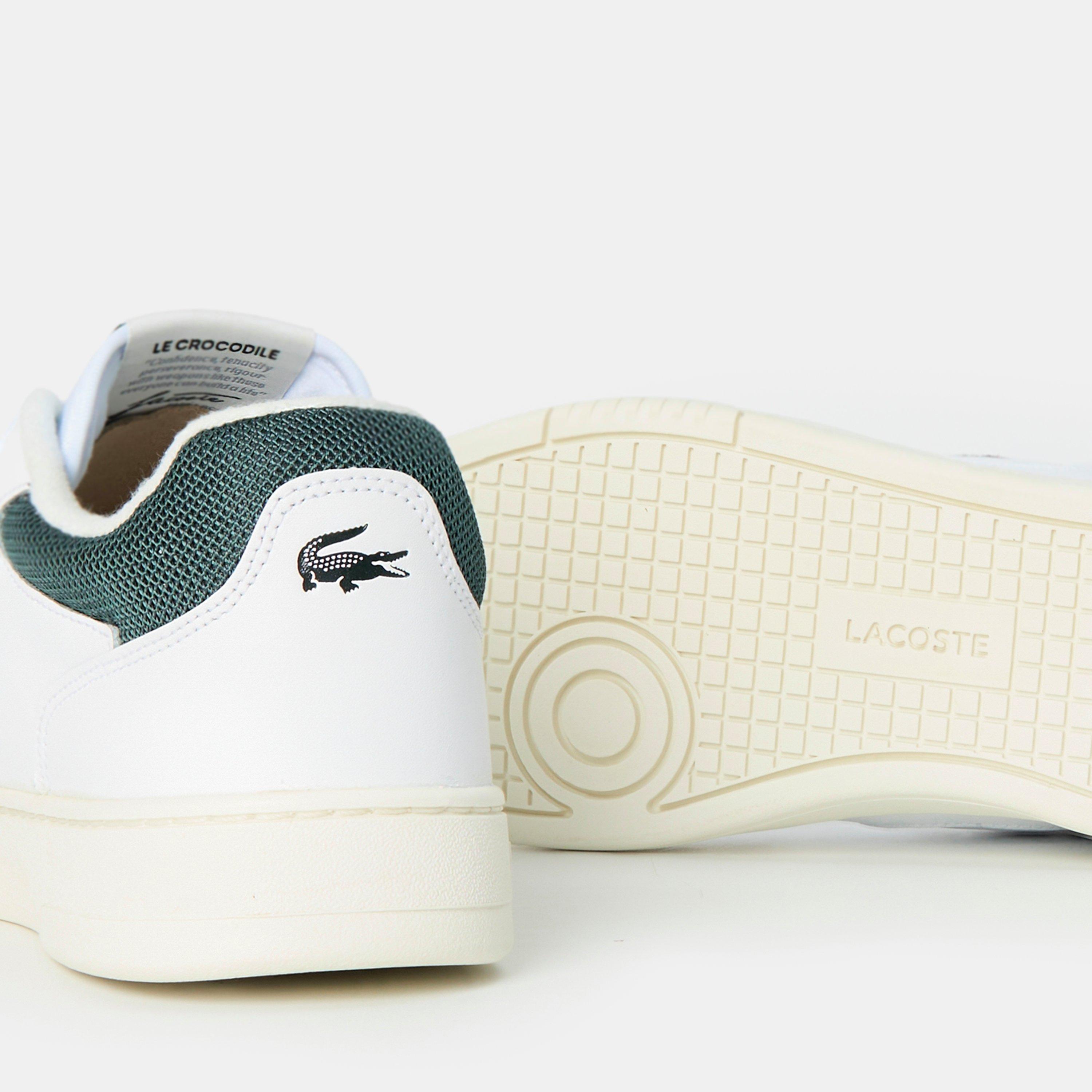 Wht/Dk Grn - Lacoste - Lineset Casual Low-Top Trainers - 3