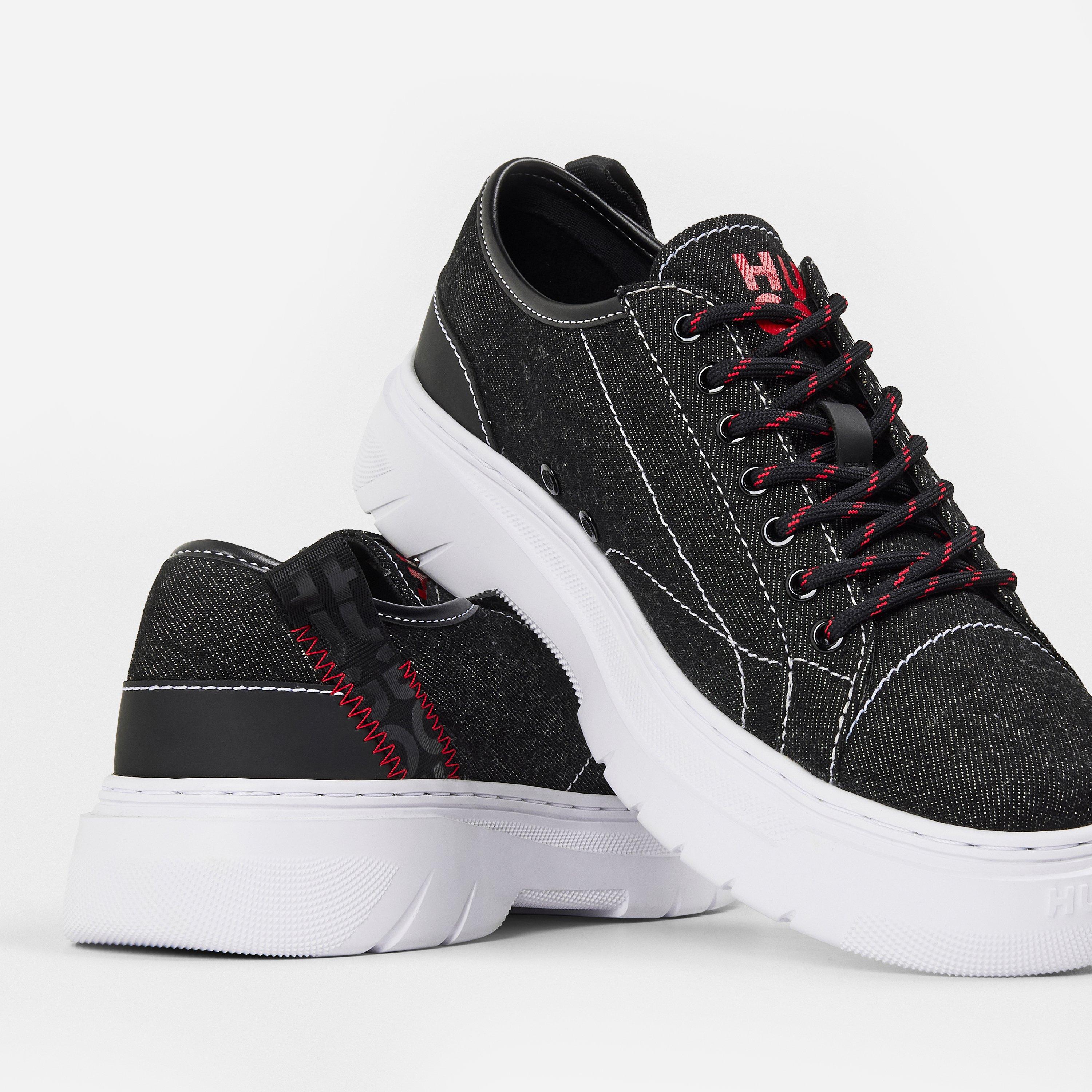 Black - Hugo - Men's Urian Derby Casual Low-Top Trainers - 3