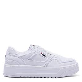 Fila Court Ball White Denim Womens Platform Shoes