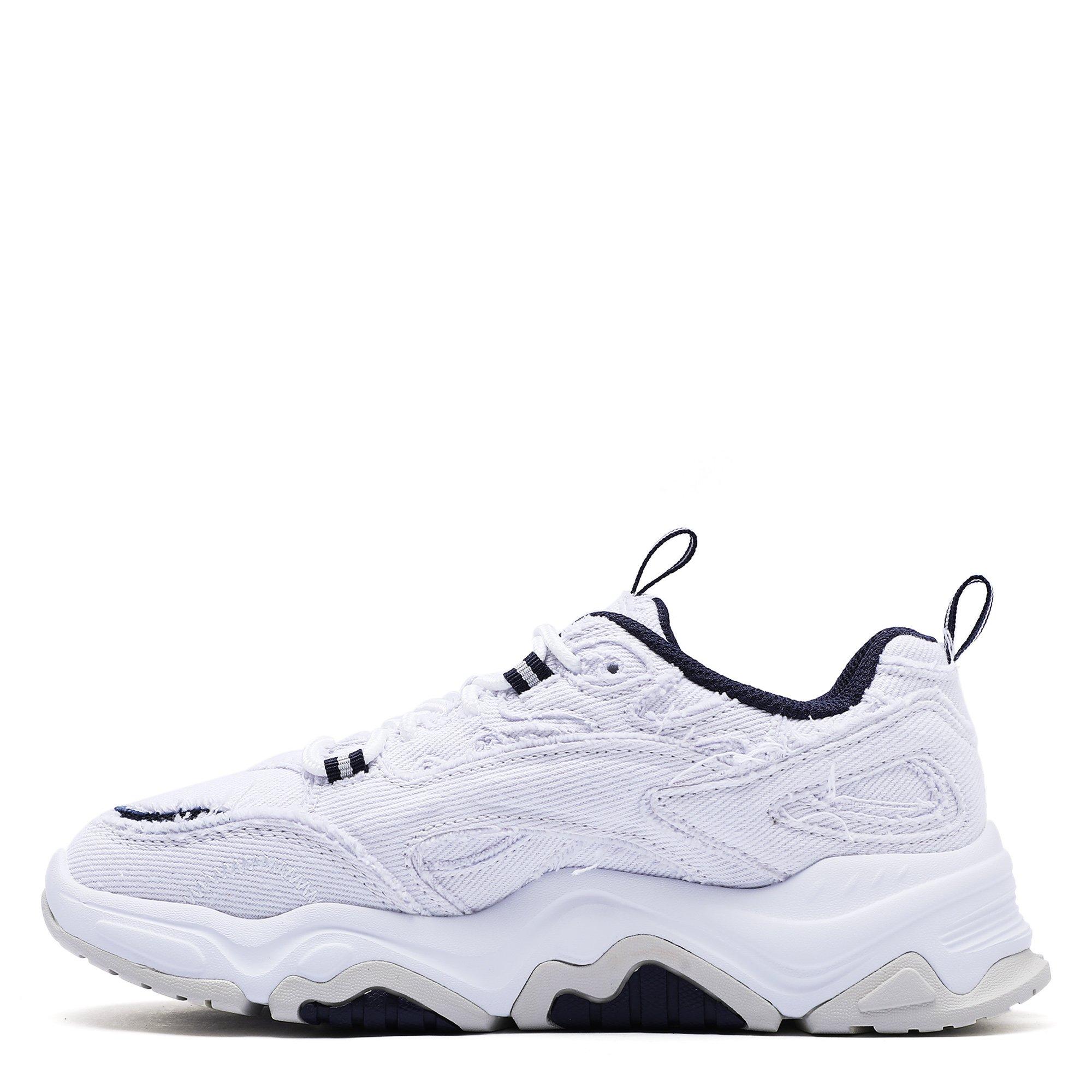 Wht/Blue/Wht - Fila - Tiny Rumble White Denim Adults Shoes - 2