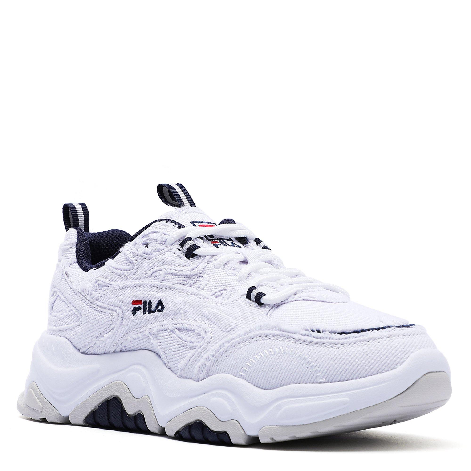 Wht/Blue/Wht - Fila - Tiny Rumble White Denim Adults Shoes - 5