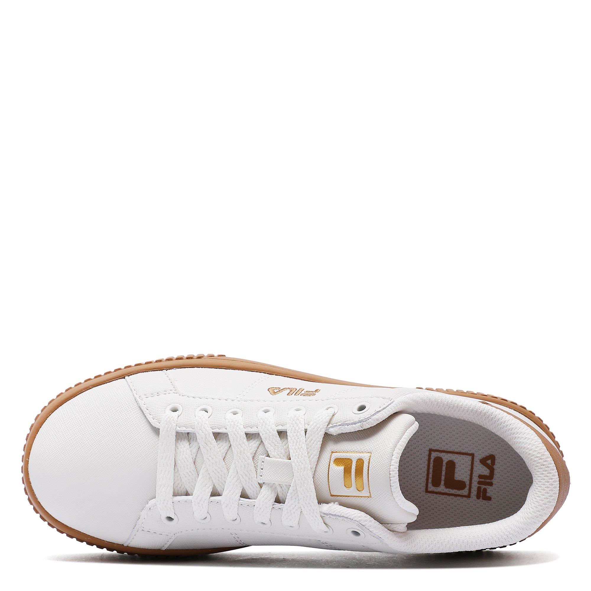 Wht/Brwn/Yellow - Fila - Court Deluxe Bold Old Money Theme Pack Womens Shoes - 3