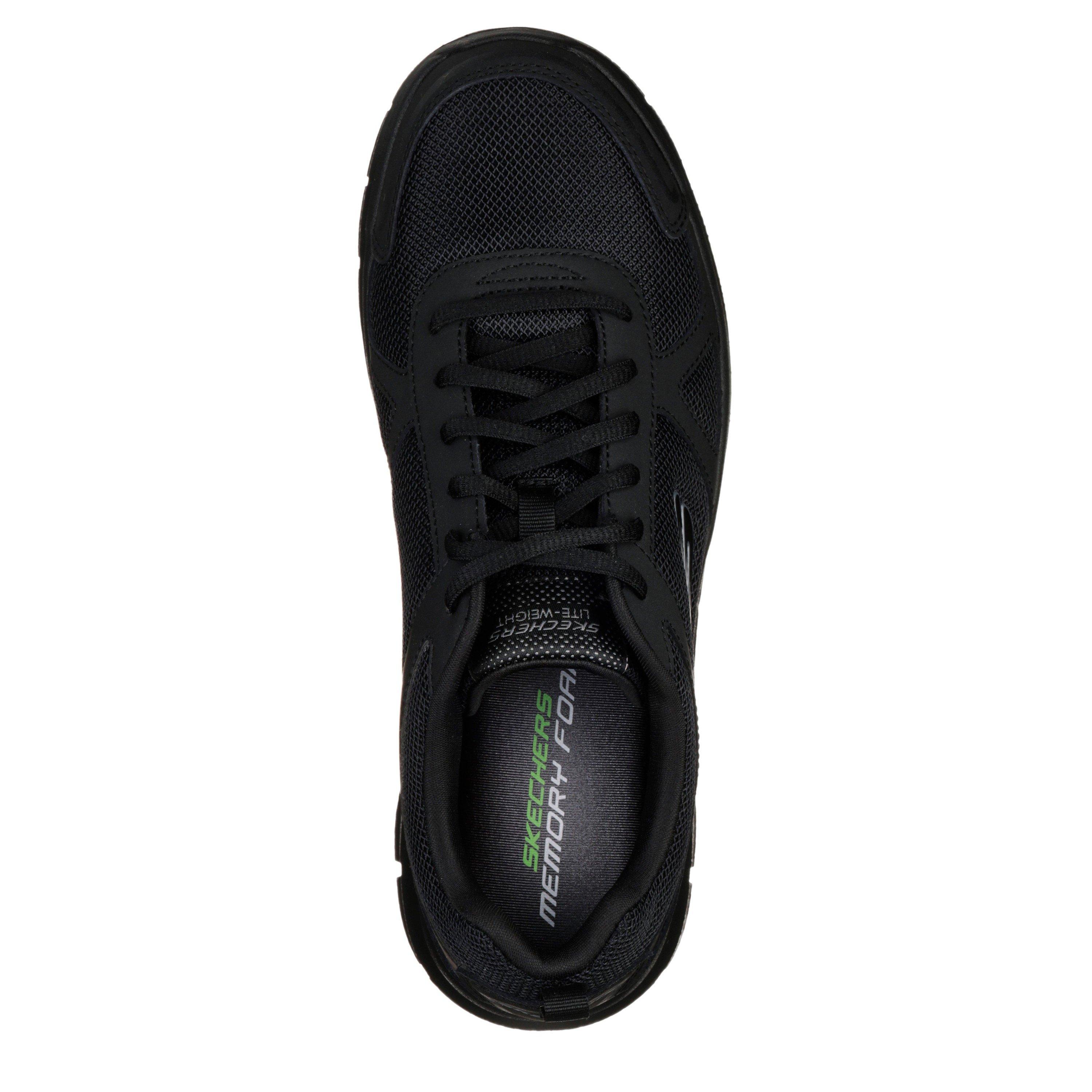 Preto - Skechers - Lace Up Jogger W Memory Foam Low-Top Trainers Mens - 4