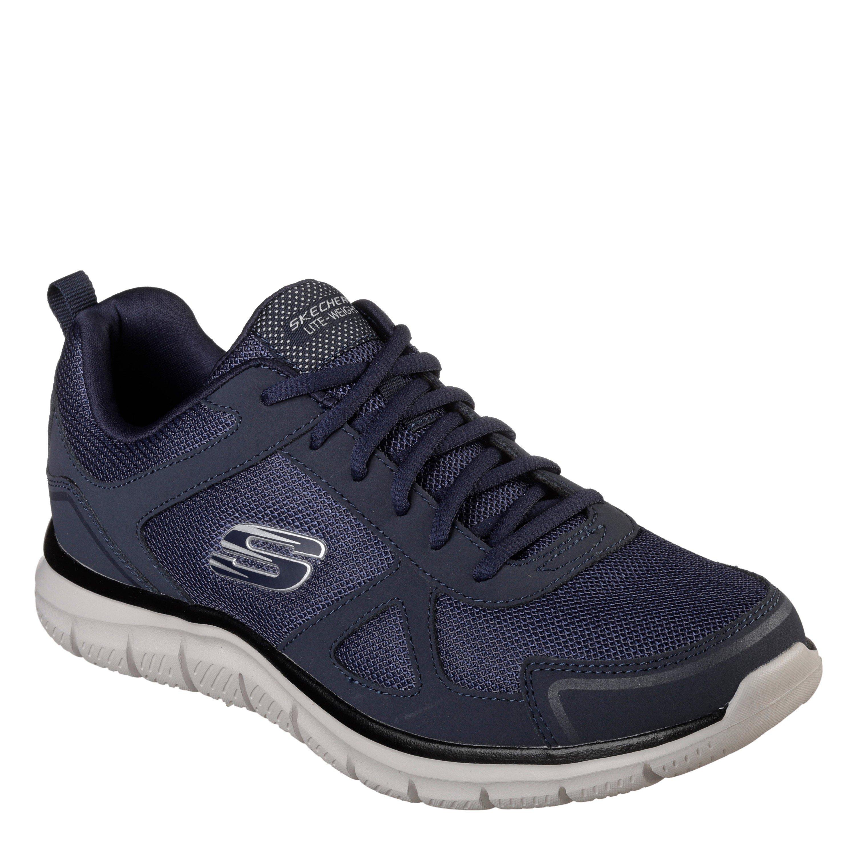 Navy - Skechers - Lace Up Jogger W Memory Foam Low-Top Trainers Mens - 3
