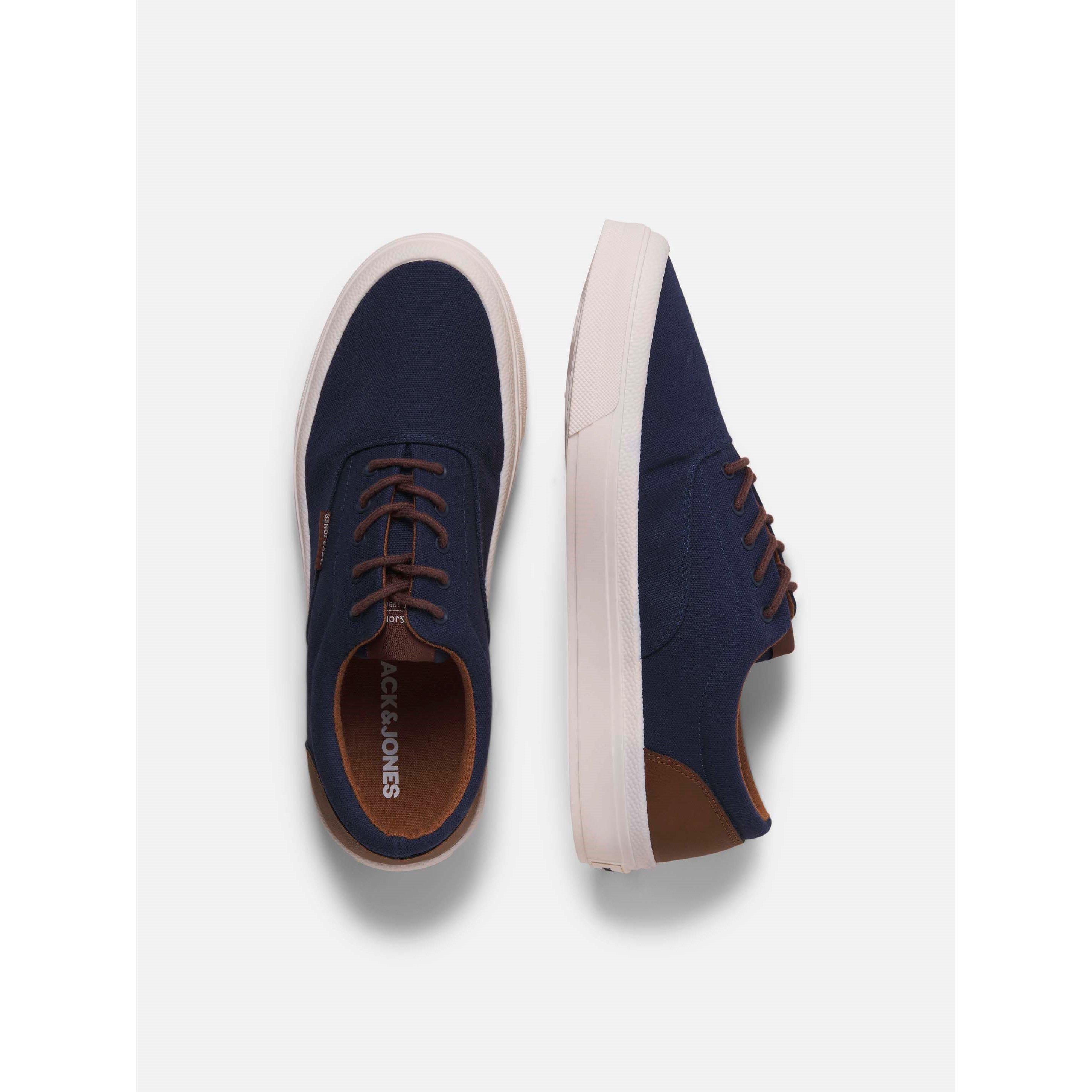 Navy Blazer - Jack and Jones - Islington Canvas Sneakers Mens - 5