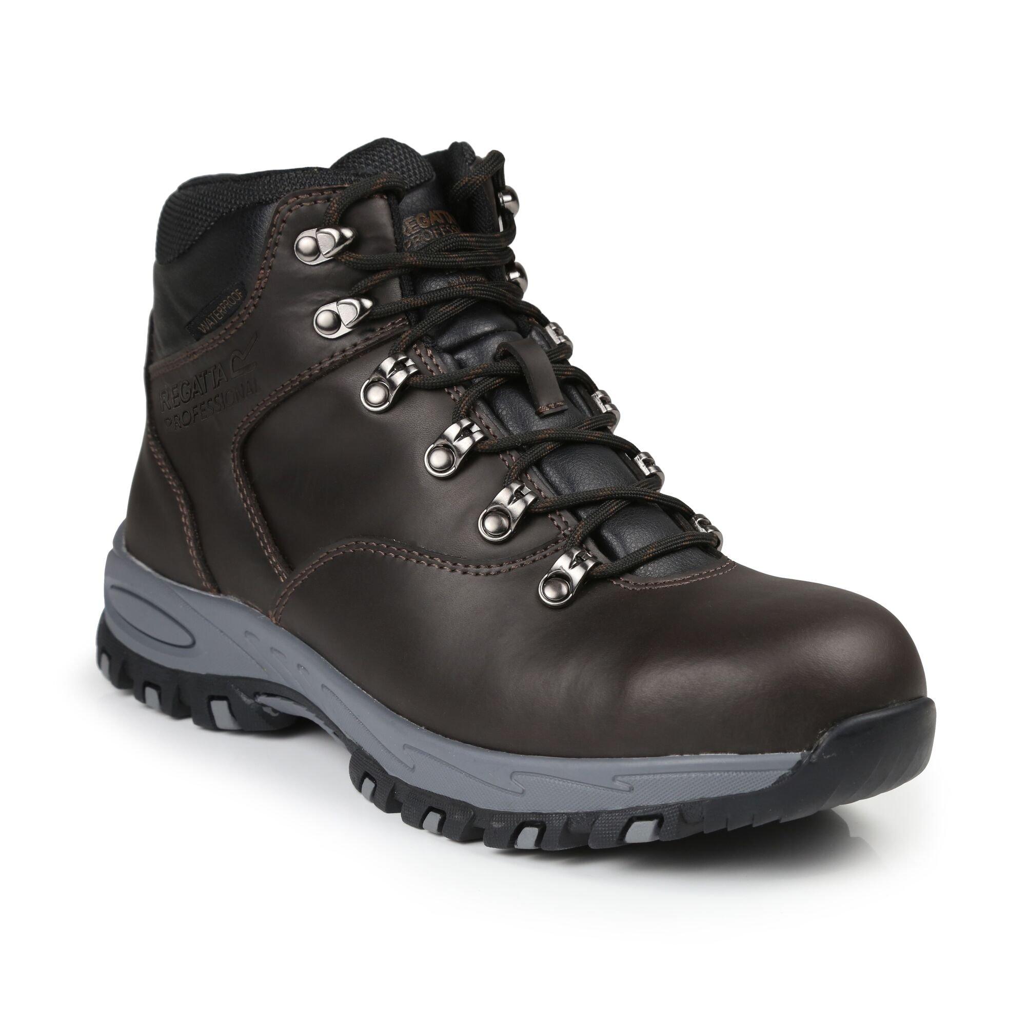 Regatta Gritstone Waterproof Steel Toe Cap Safety Work Boo - Peat - 12 (47)