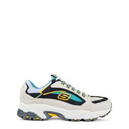 Skechers Skechers Leather & Mesh Trail Jogger W Qtr S Low-Top Trainers Mens