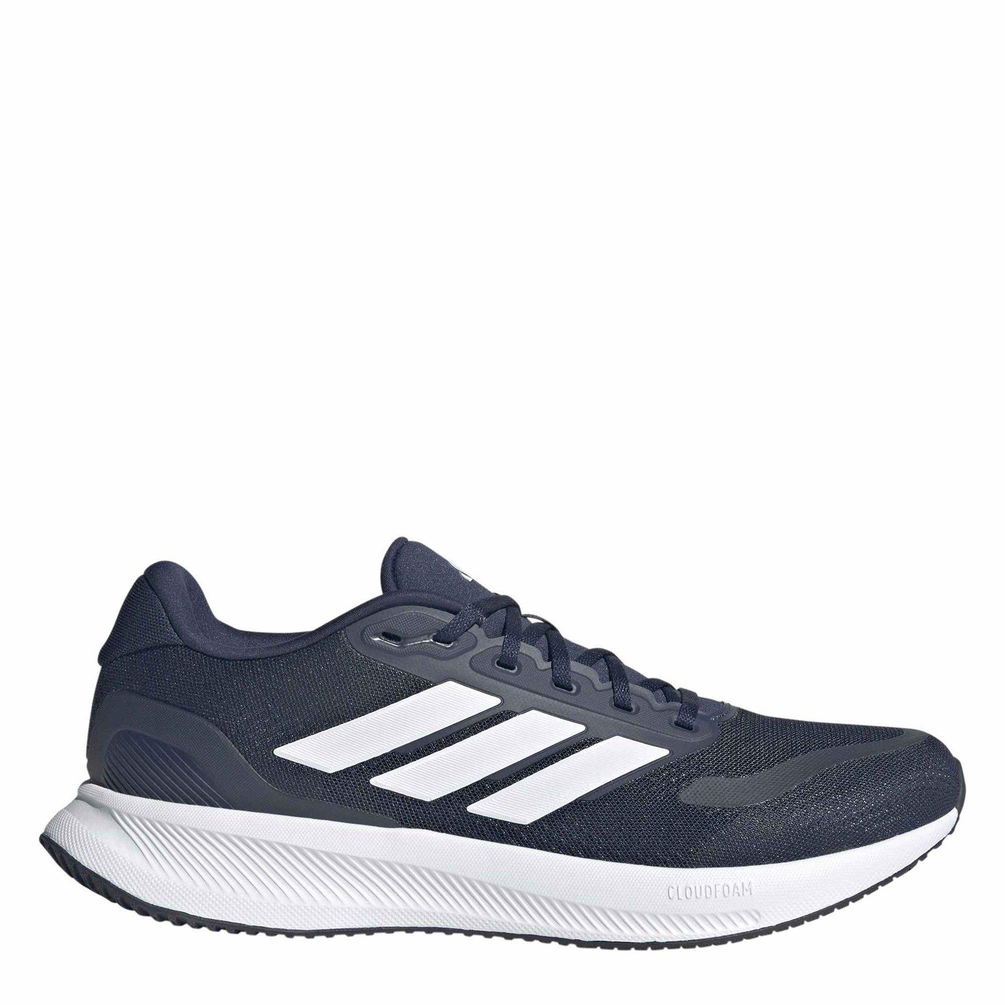 Adidas Men's Run Falcon 5 Trainers - Navy/White - 9.5 (44)