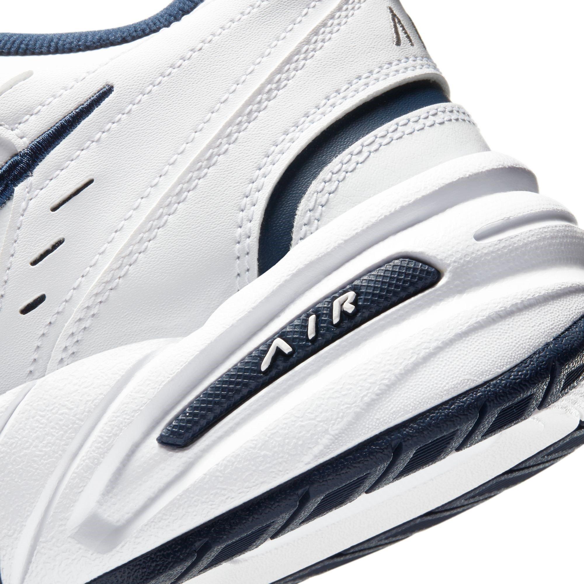 Weiß/Silber/Marineblau - Nike - Air Monarch IV Training Shoes Mens - 8
