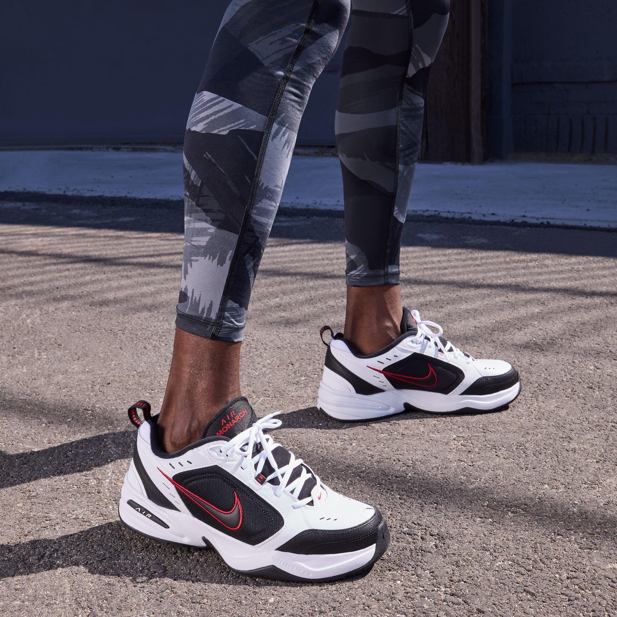 White/Black/Red - Nike - Air Monarch IV Training Shoes Mens - 3