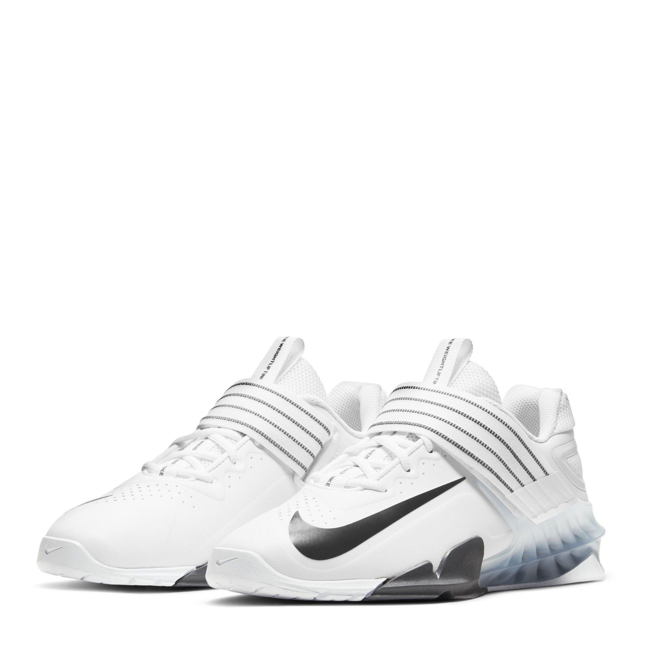 Wht/Blk - Nike - Nike Savaleos Weightlifting Shoe Training Shoes Unisex Adults - 4