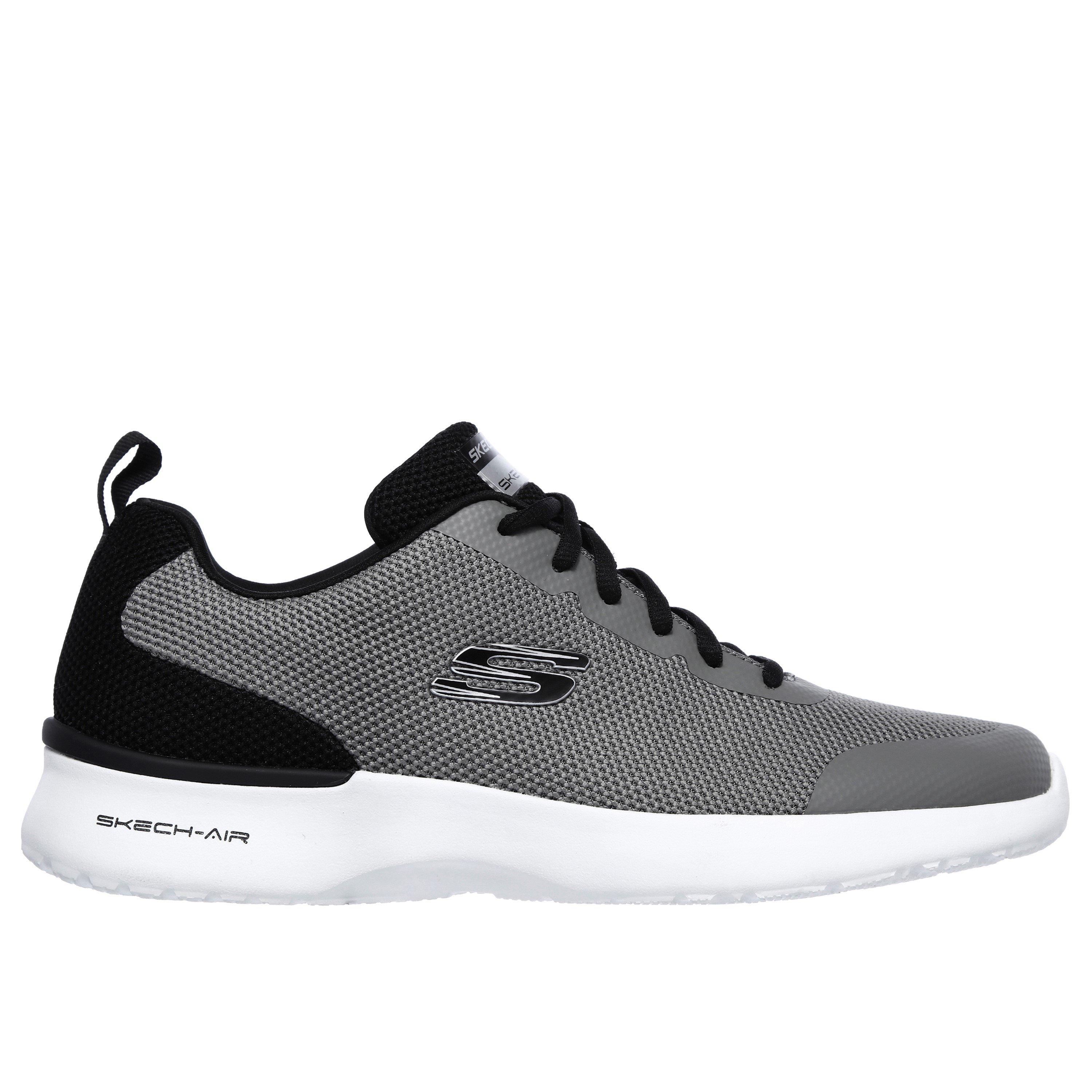 Sivi/Crn - Skechers - Knit Airb Training Shoes Mens - 5