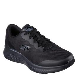 Skechers Skechers Duraleather Overlay & Mesh Lace Up Training Shoes Mens