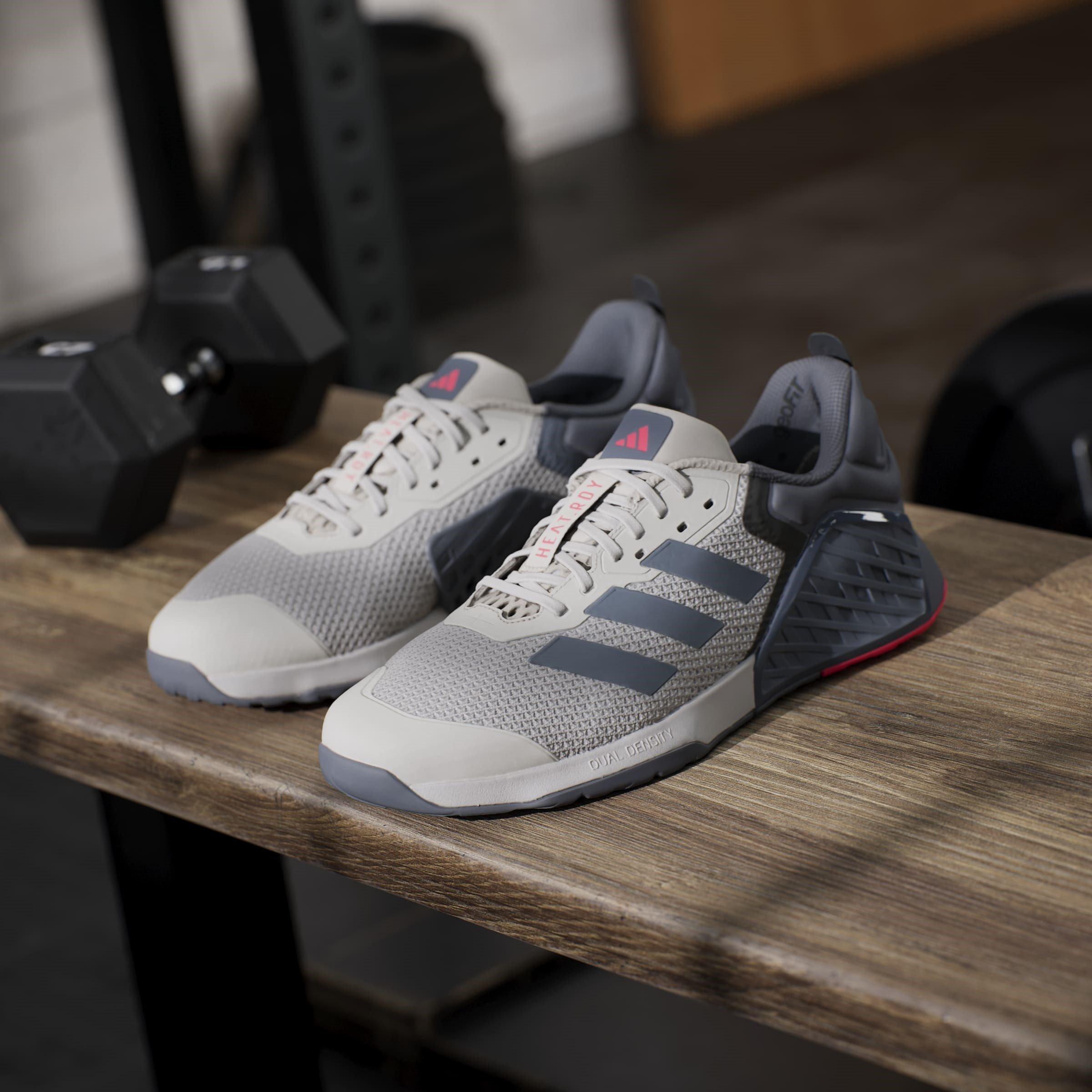 Alumina/Red - adidas - Dropset 3 Training Shoes - 13