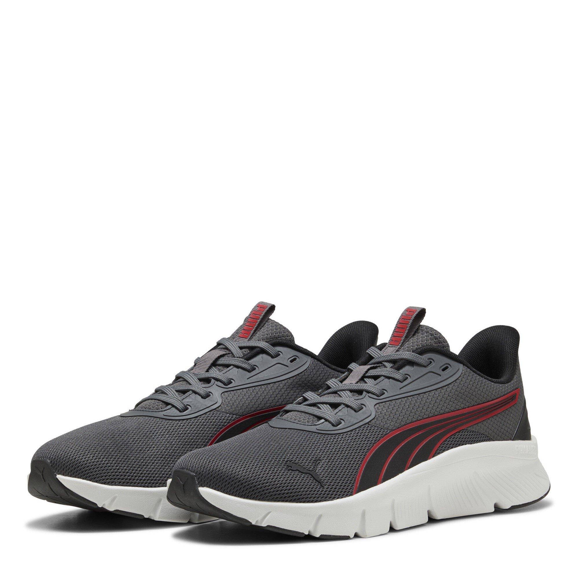 Puma Men's Flexfocus Lite Modern Runners - Grey/Red - 8 (42)