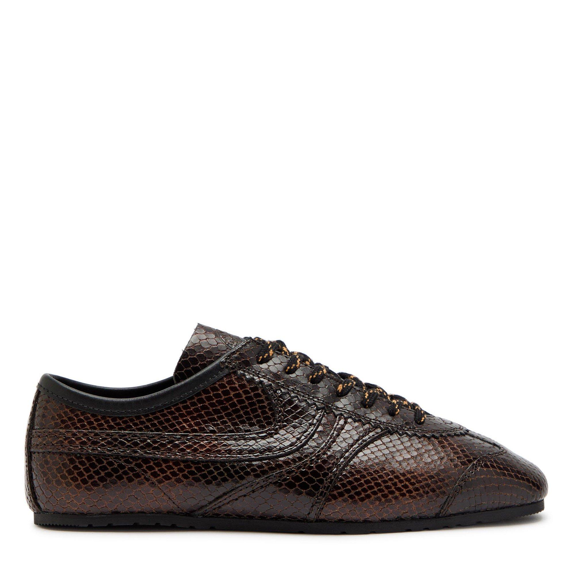 BROWN - Dries Van Noten - Women's Dustin Leather Low-Top Trainers - 1