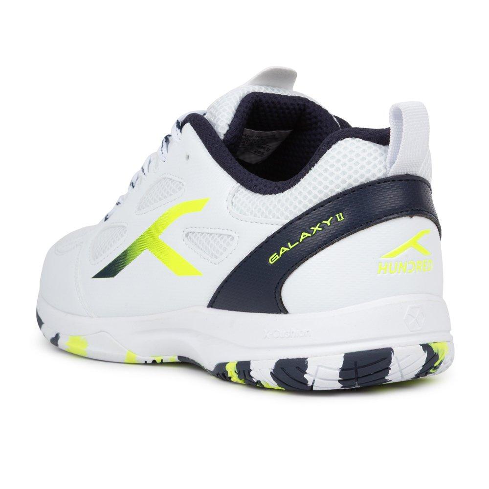 White/Navy/Lime - Hundred - Men's Badminton Trainers - 3