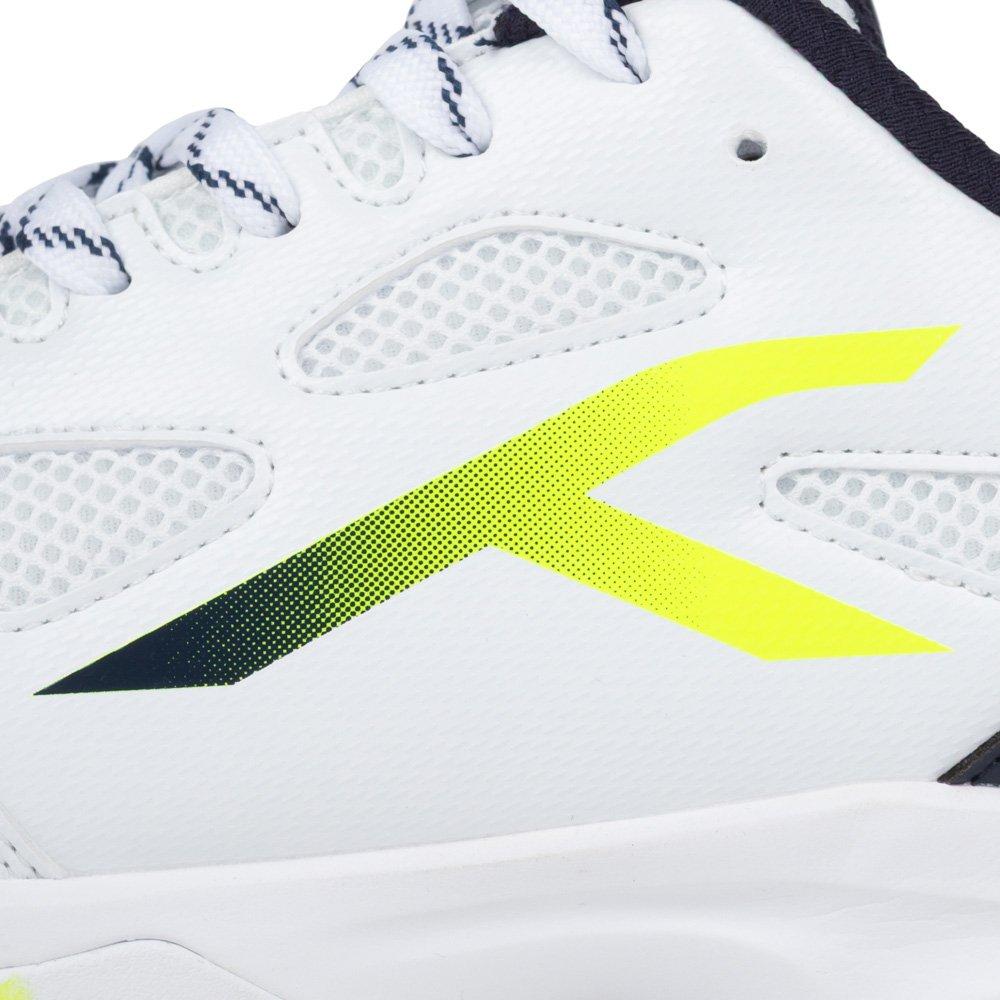 White/Navy/Lime - Hundred - Men's Badminton Trainers - 5