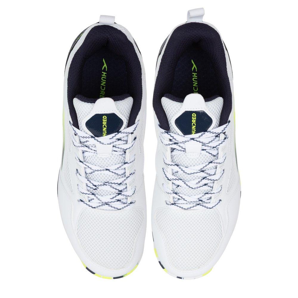 White/Navy/Lime - Hundred - Men's Badminton Trainers - 8