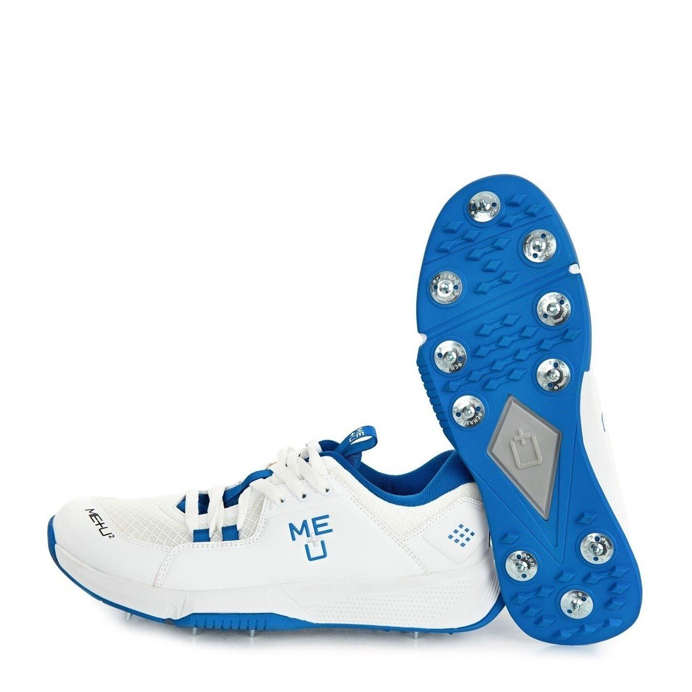 White/Blue - ME PLUS U - Cricket Spikes - 7