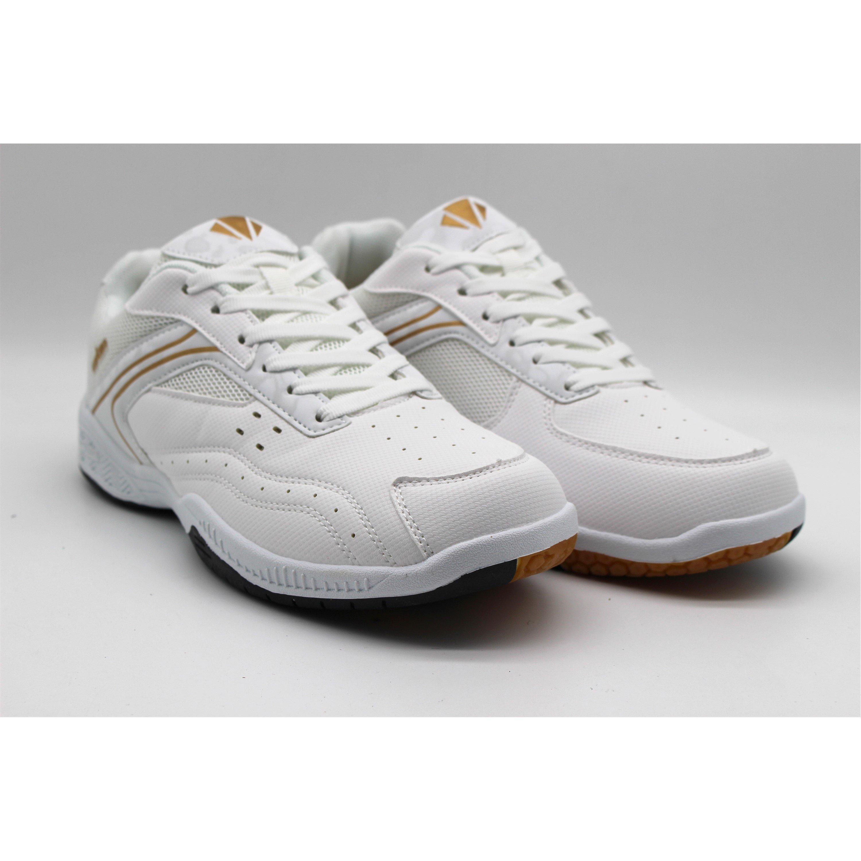 WHITE / GOLD - Carlton - CC-120 Mens Badminton Shoes - 4