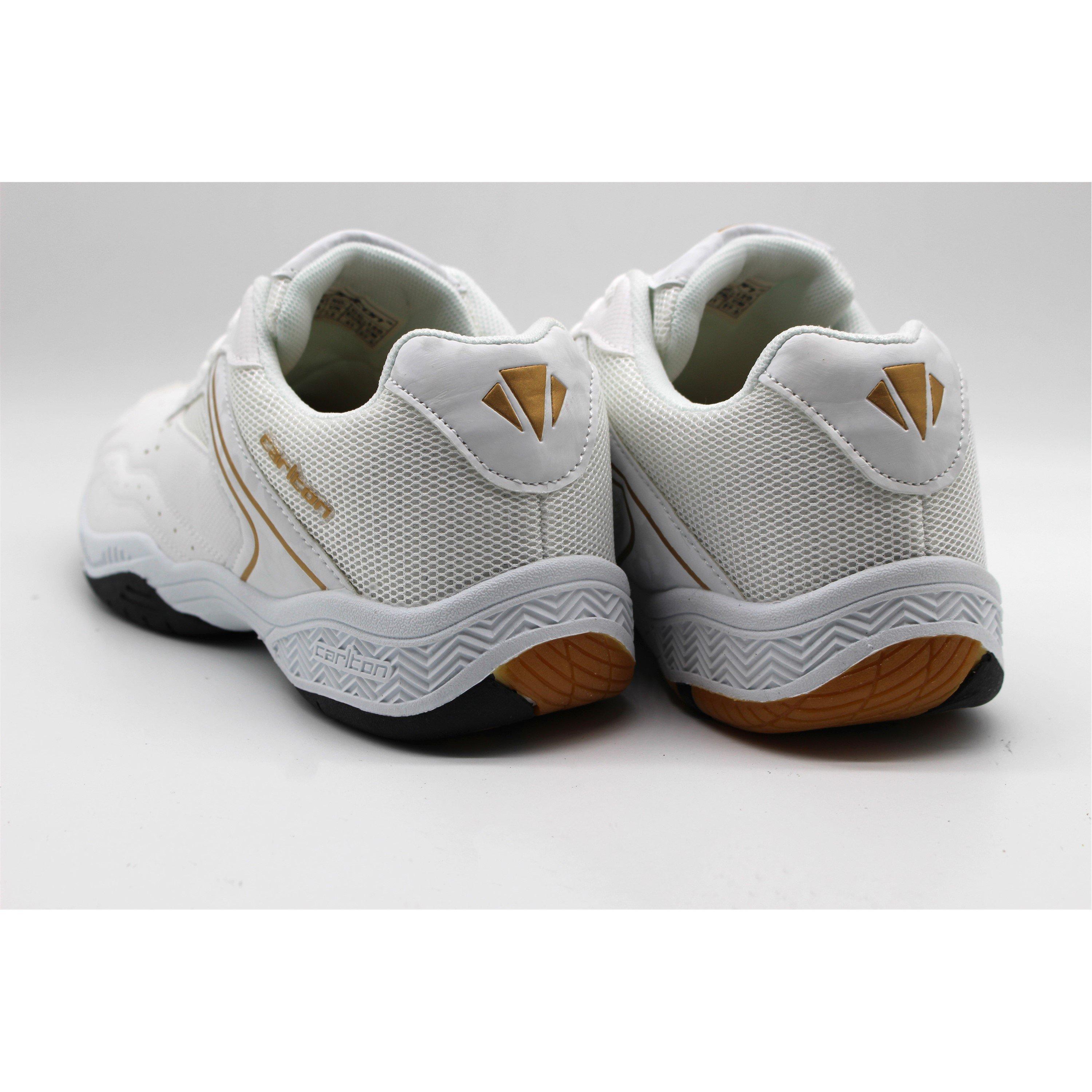 WHITE / GOLD - Carlton - CC-120 Mens Badminton Shoes - 5
