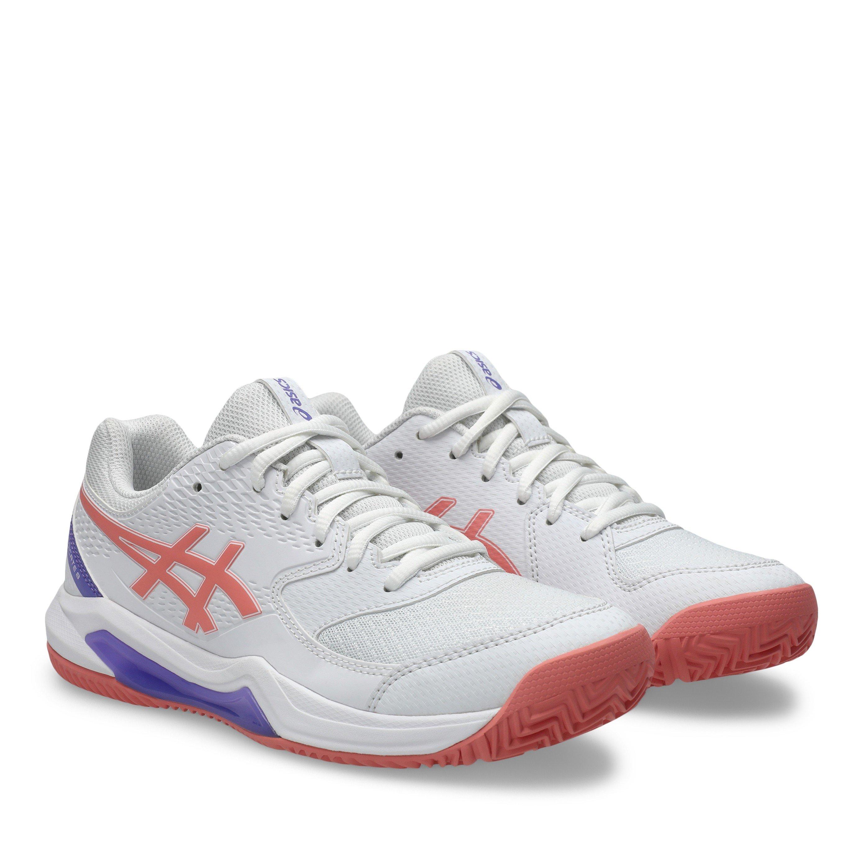 White/Pink - Asics - Asics Gel-Dedicate 8 Padel Trainers Womens - 4