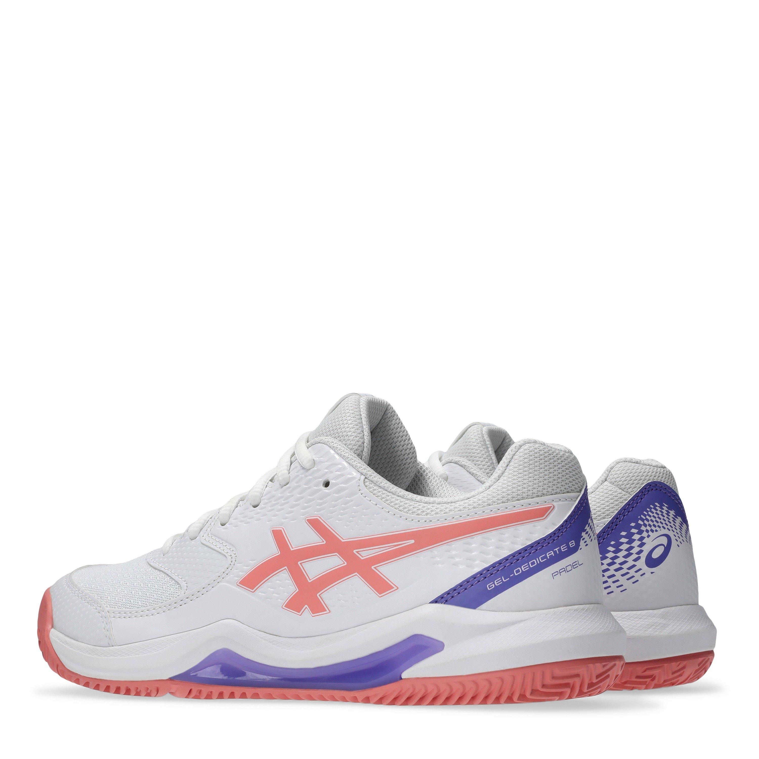 White/Pink - Asics - Asics Gel-Dedicate 8 Padel Trainers Womens - 5