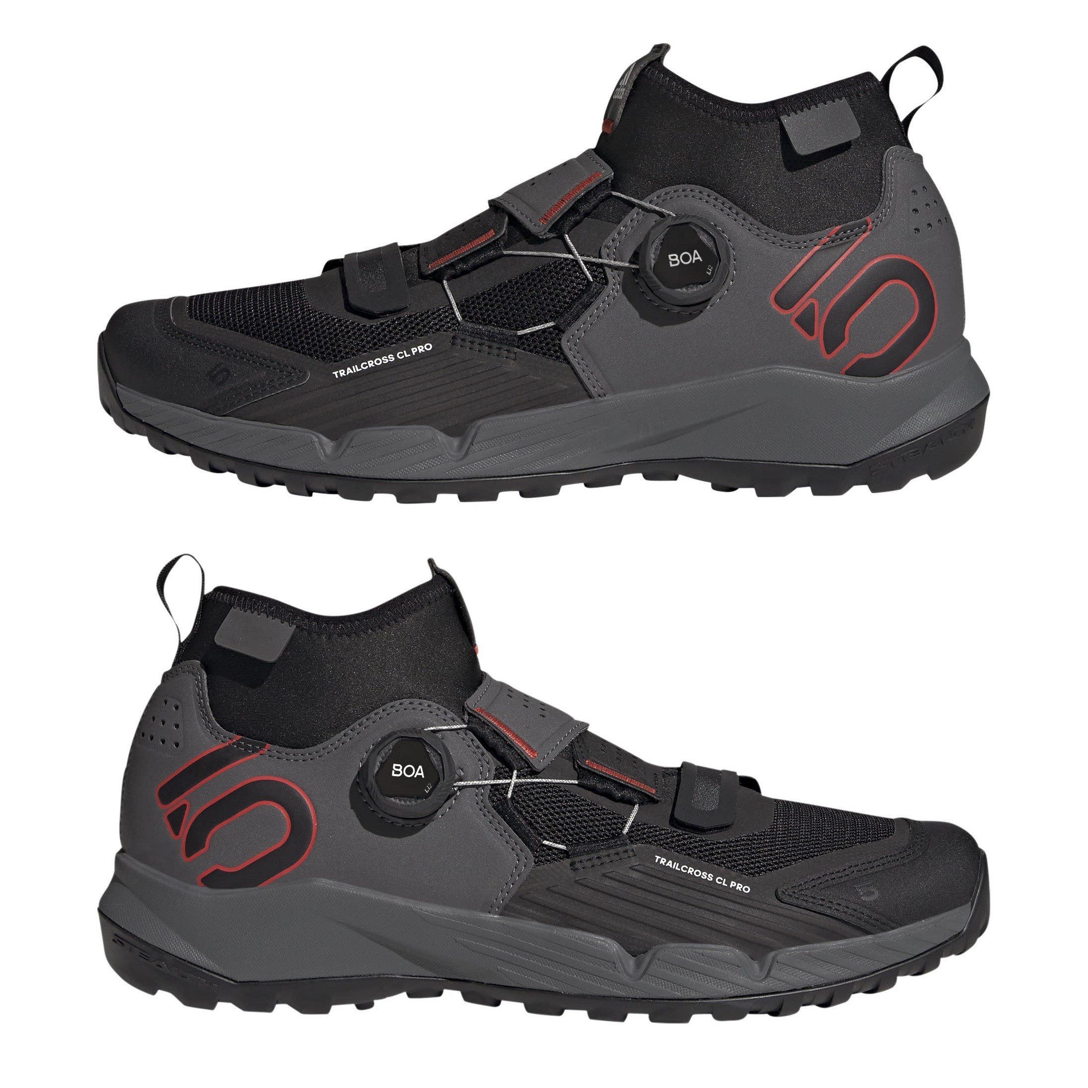 Grey - Five Ten - adidas Five Ten Trailcross Pro Clip-In Mountain Bike Shoes Mens - 9