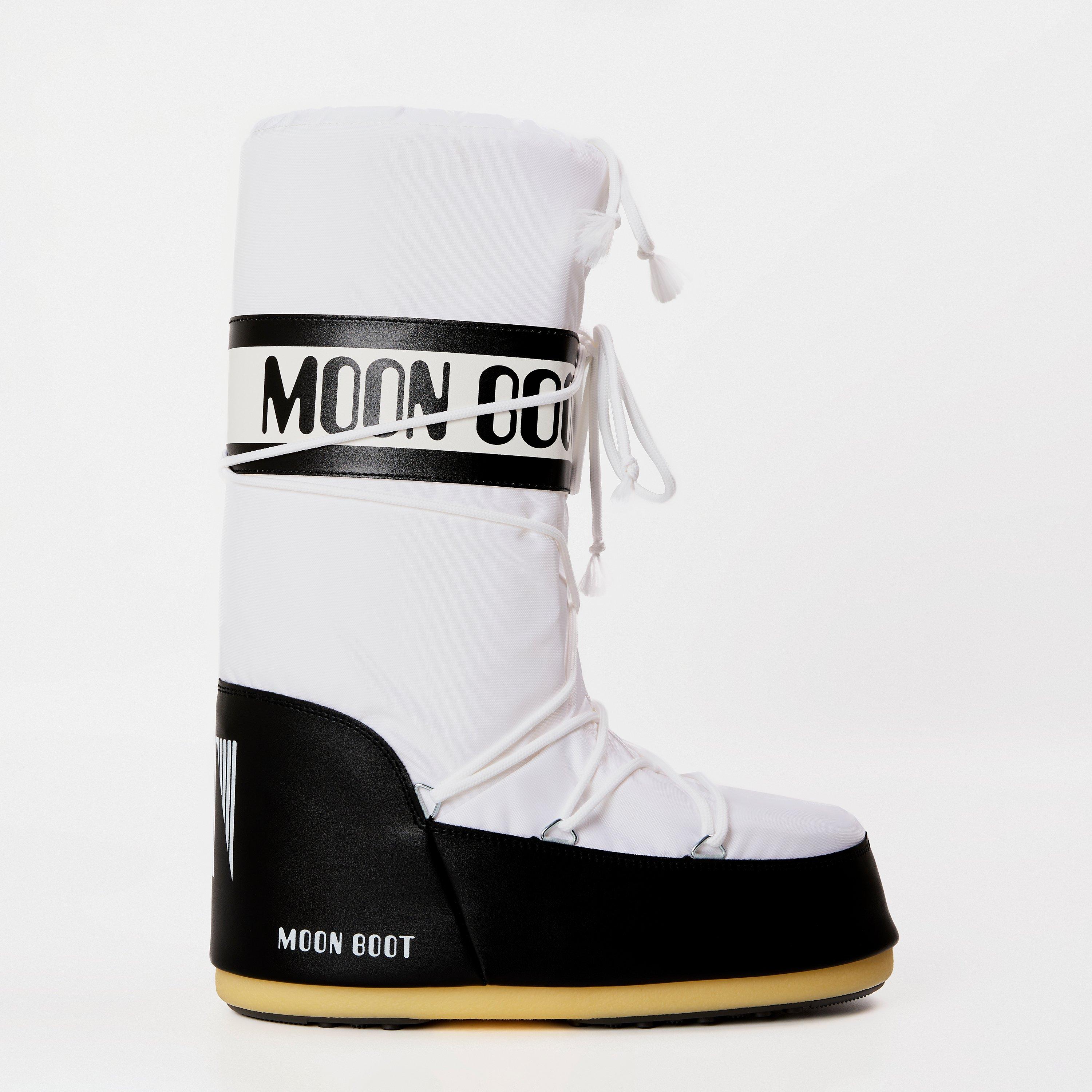 【未使用】MOON BOOT ミッドカフ Icon Nylon White Moon Boot Icon Snow Boots | White | FARFETCH