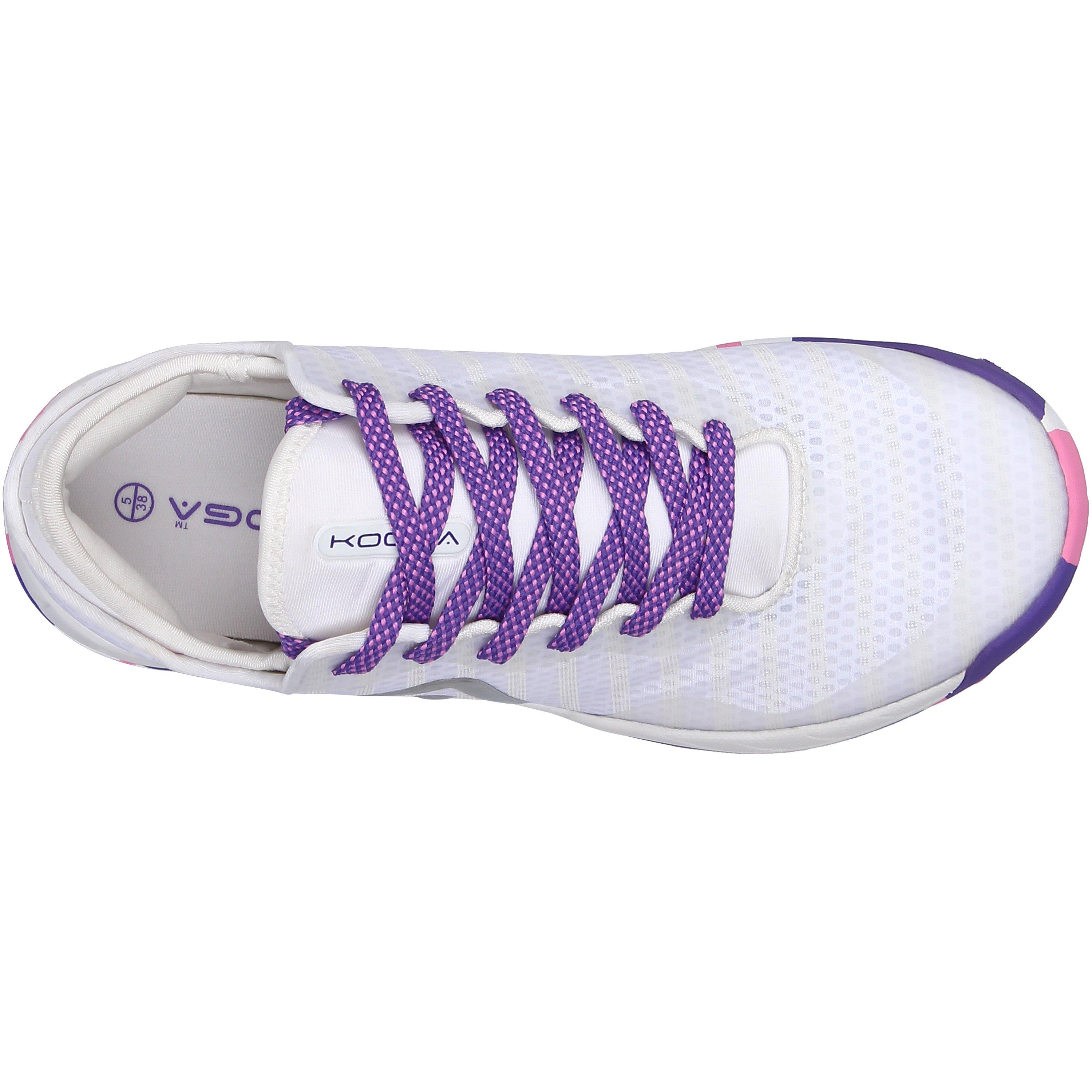 White/Purple - KooGa - Agility Netball Shoes Womens - 3