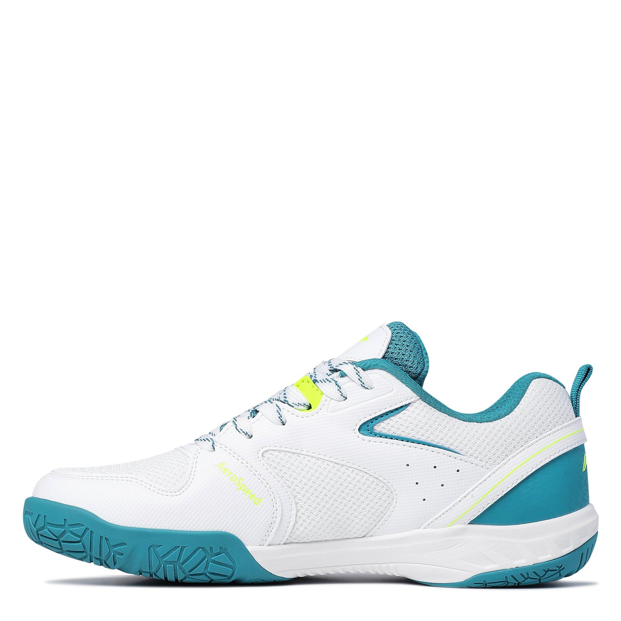 WHITE/LIME/TURQ - Li Ning - Aero Speed Badminton Trainers - 2