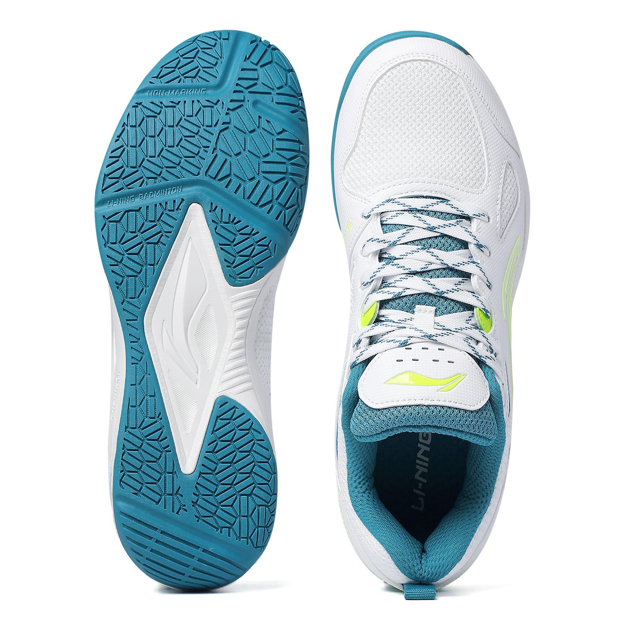 WHITE/LIME/TURQ - Li Ning - Aero Speed Badminton Trainers - 3