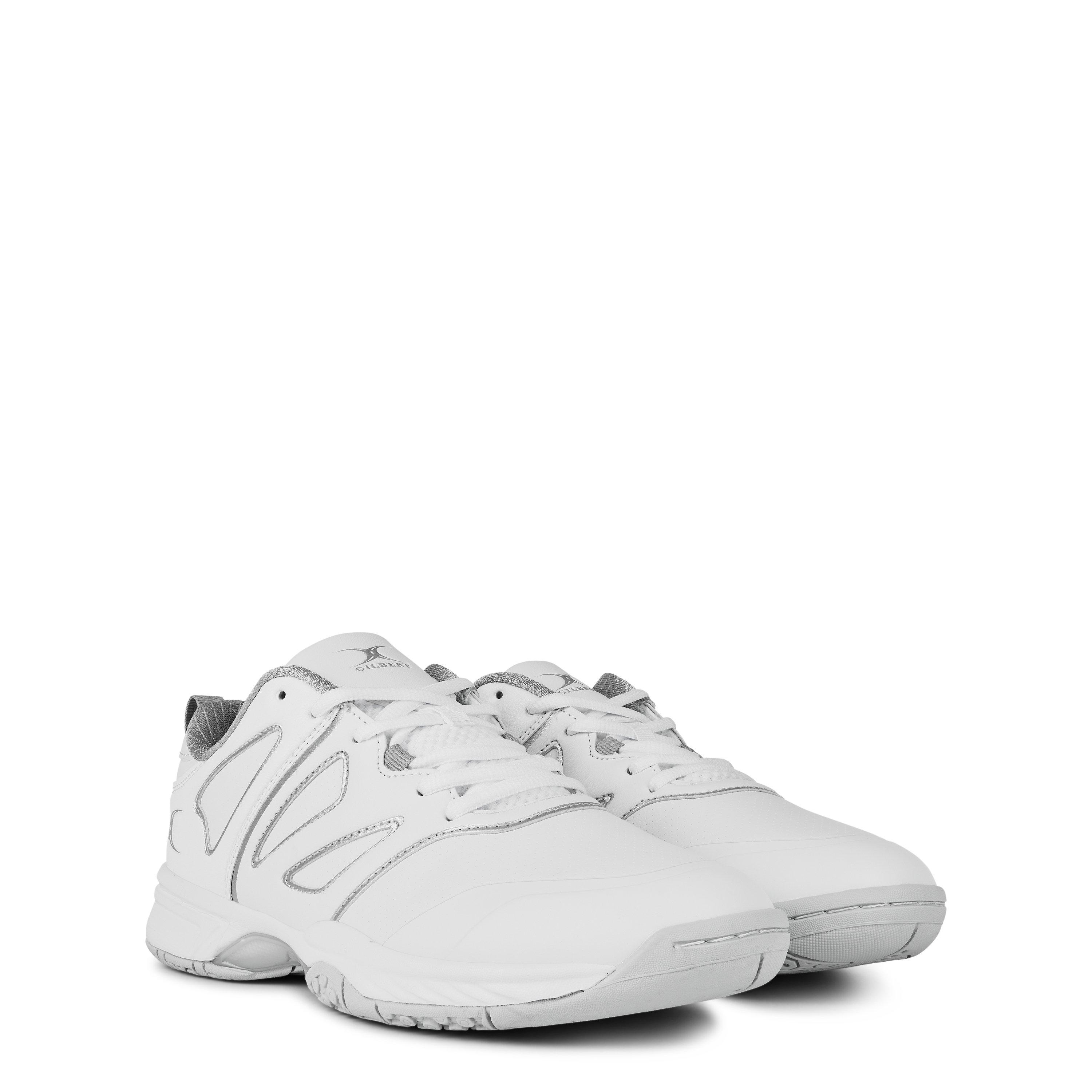White/Silver - Gilbert - Volt Netball Shoes Womens - 4
