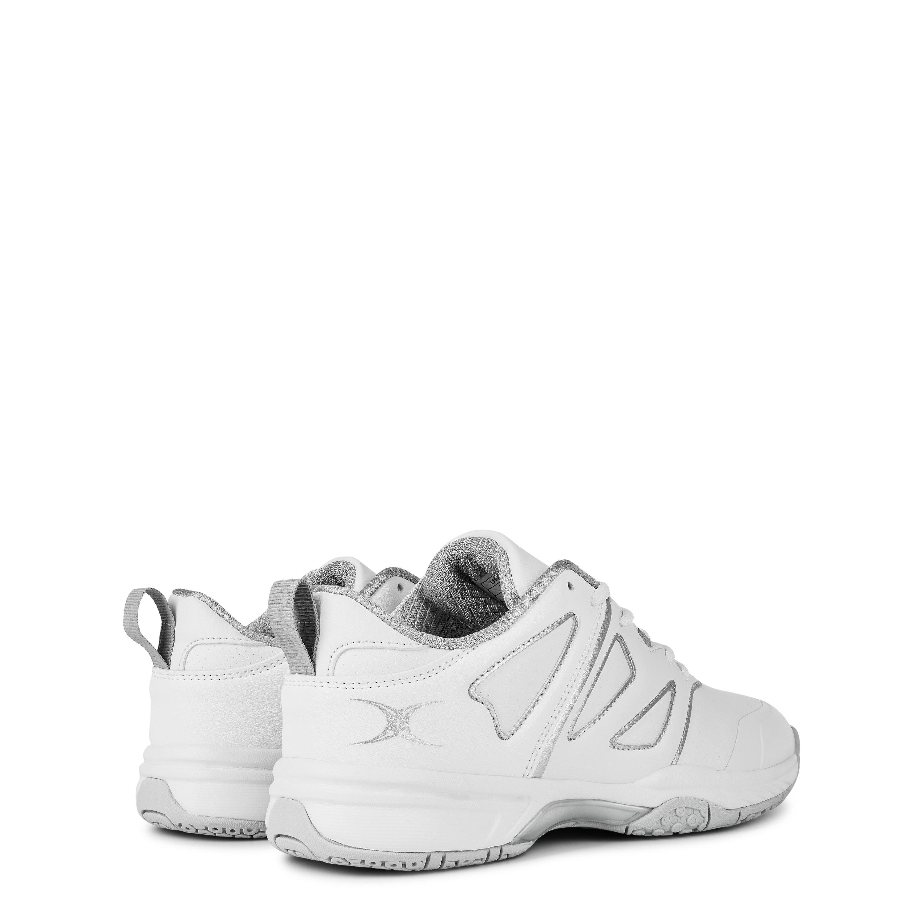 White/Silver - Gilbert - Volt Netball Shoes Womens - 5