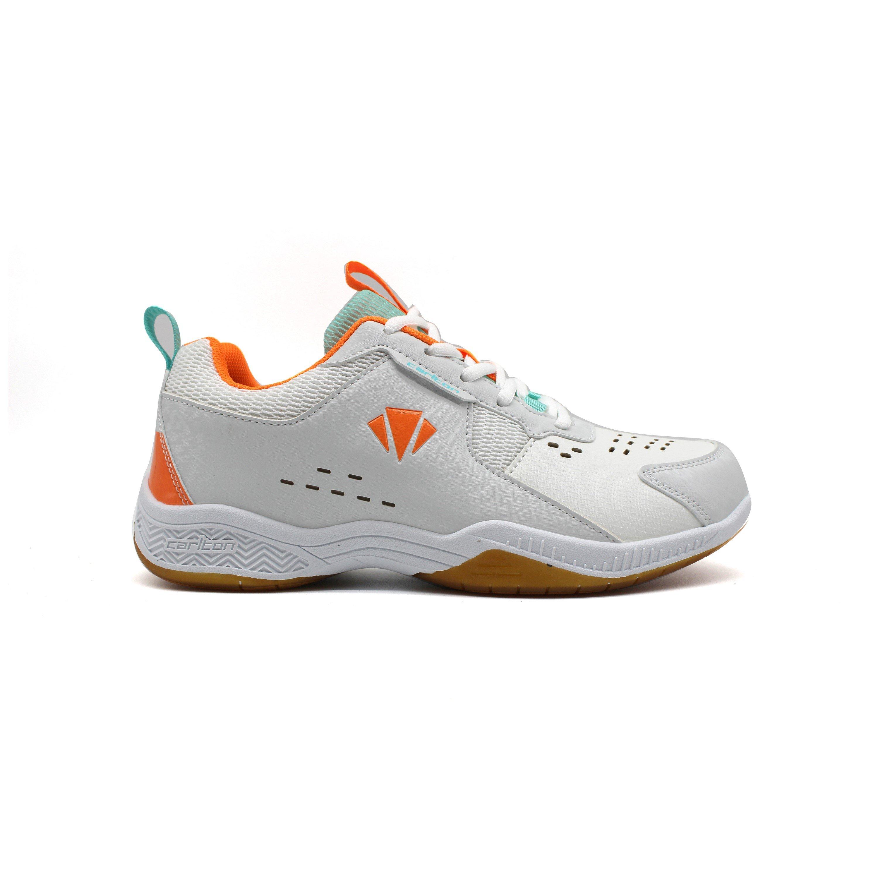 WHITE / ORANGE - Carlton - CC-103 Badminton Shoes Mens - 1