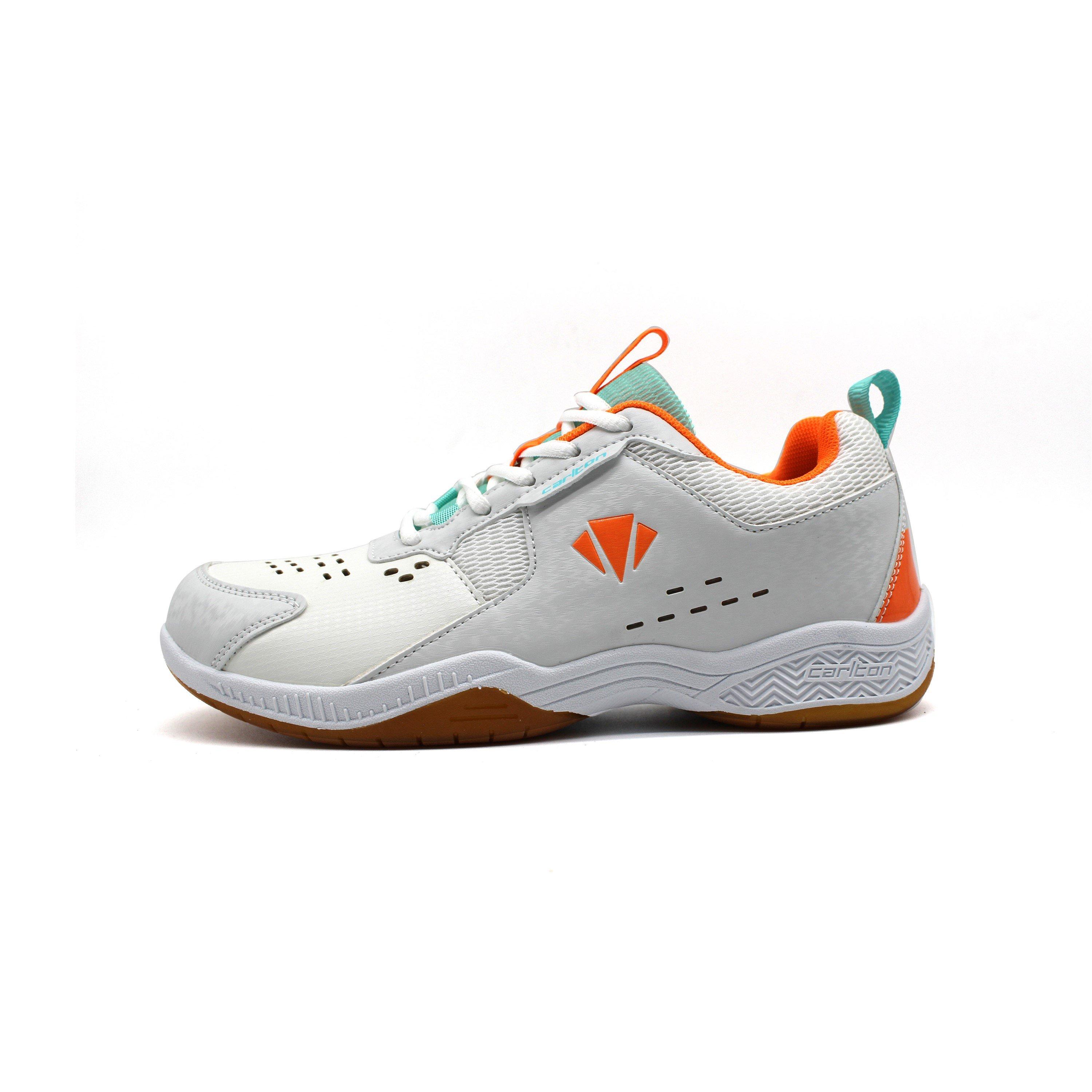 WHITE / ORANGE - Carlton - CC-103 Badminton Shoes Mens - 2