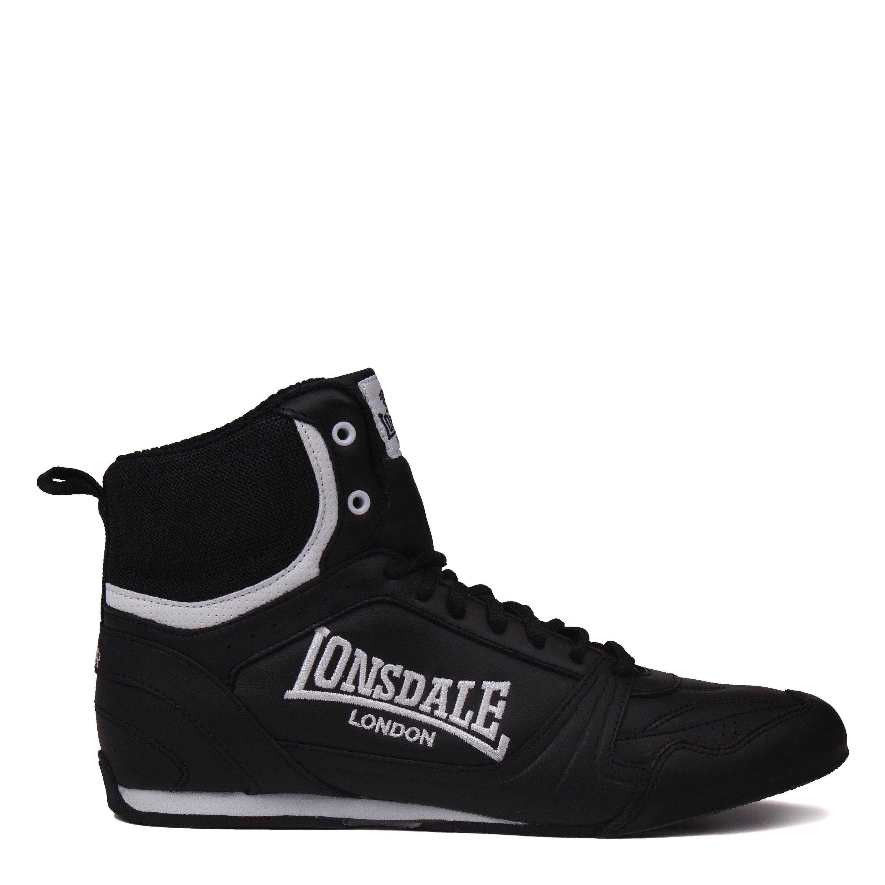 lonsdale white slip ons