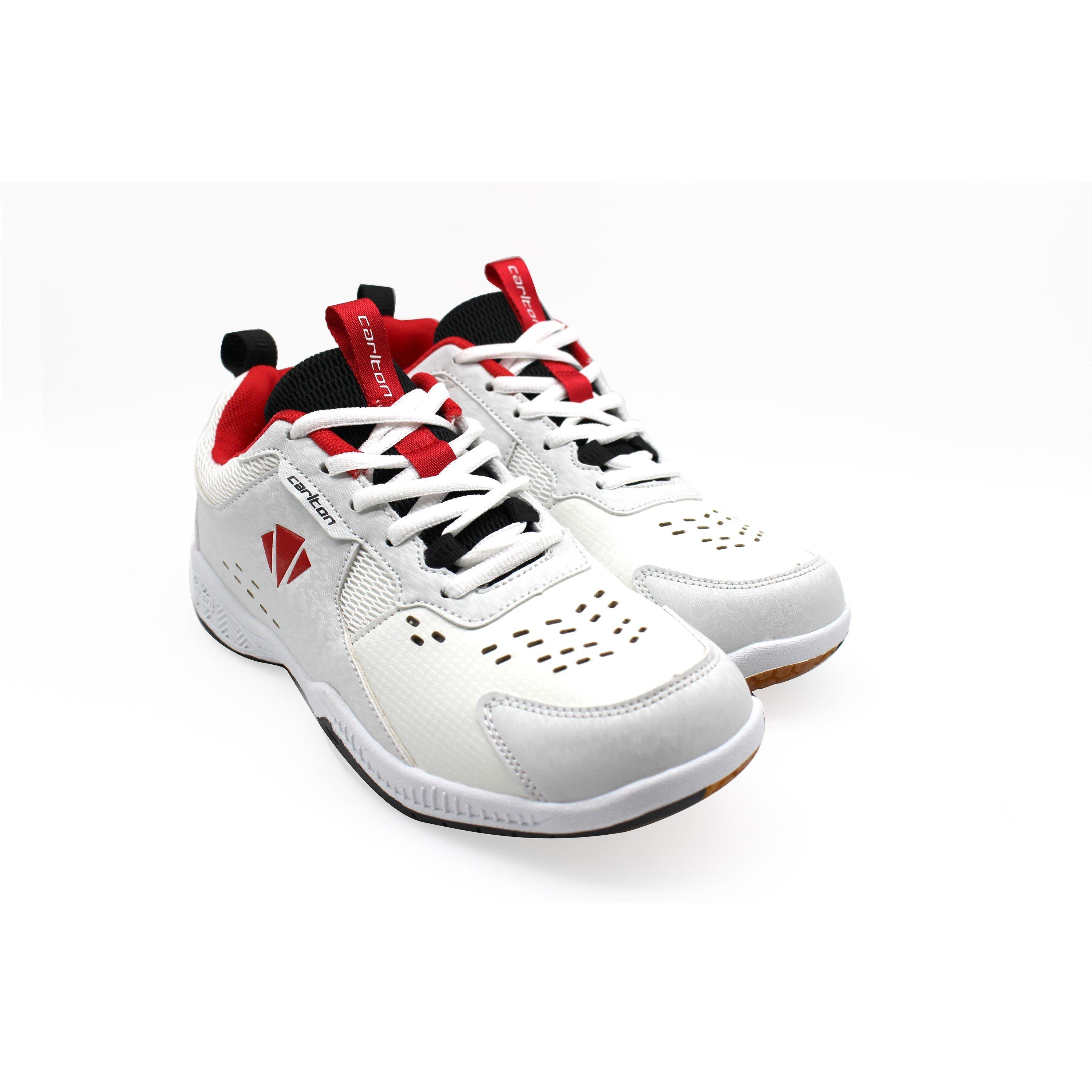 WHITE / RED - Carlton - CC-103 Court Trainers Mens - 3
