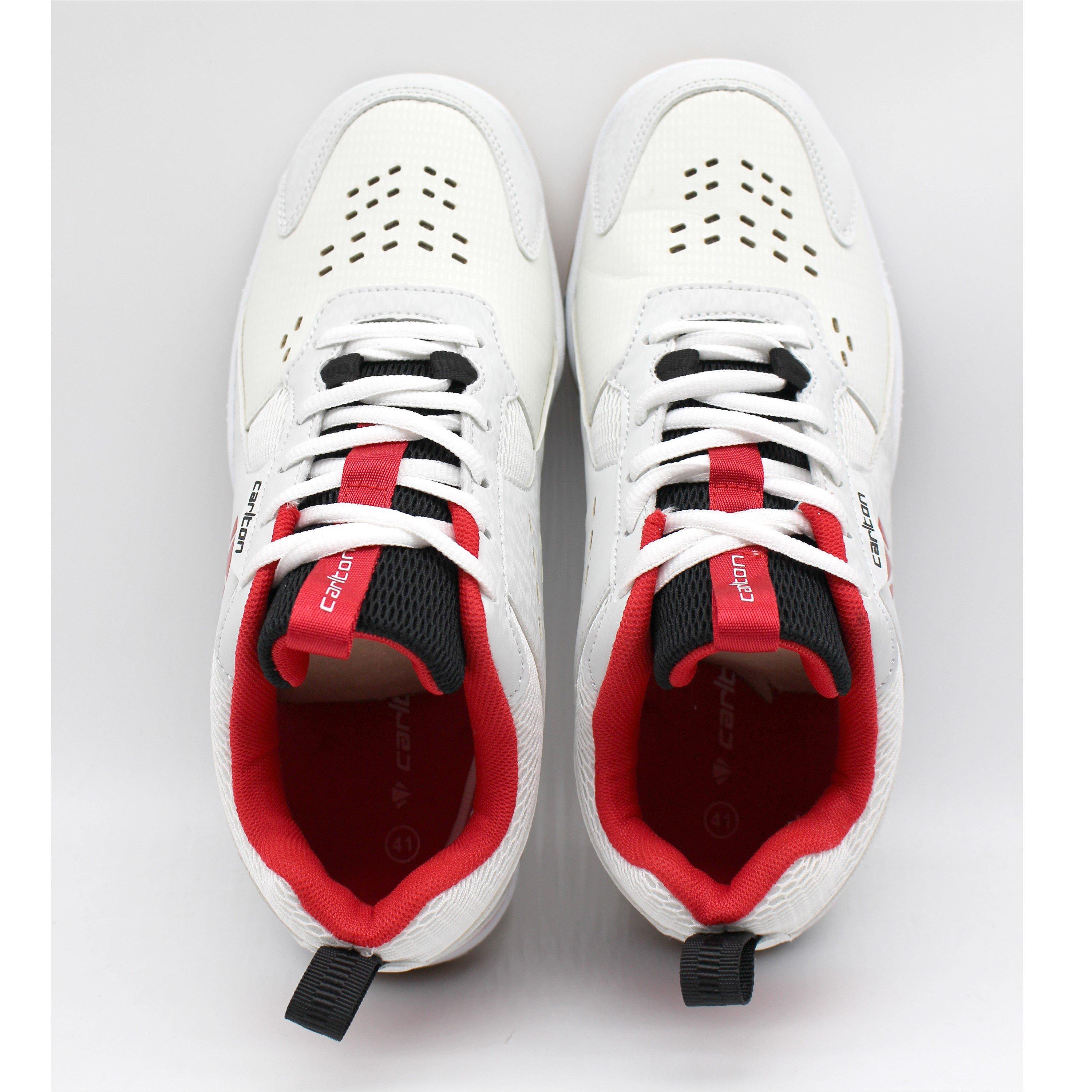 WHITE / RED - Carlton - CC-103 Court Trainers Mens - 5