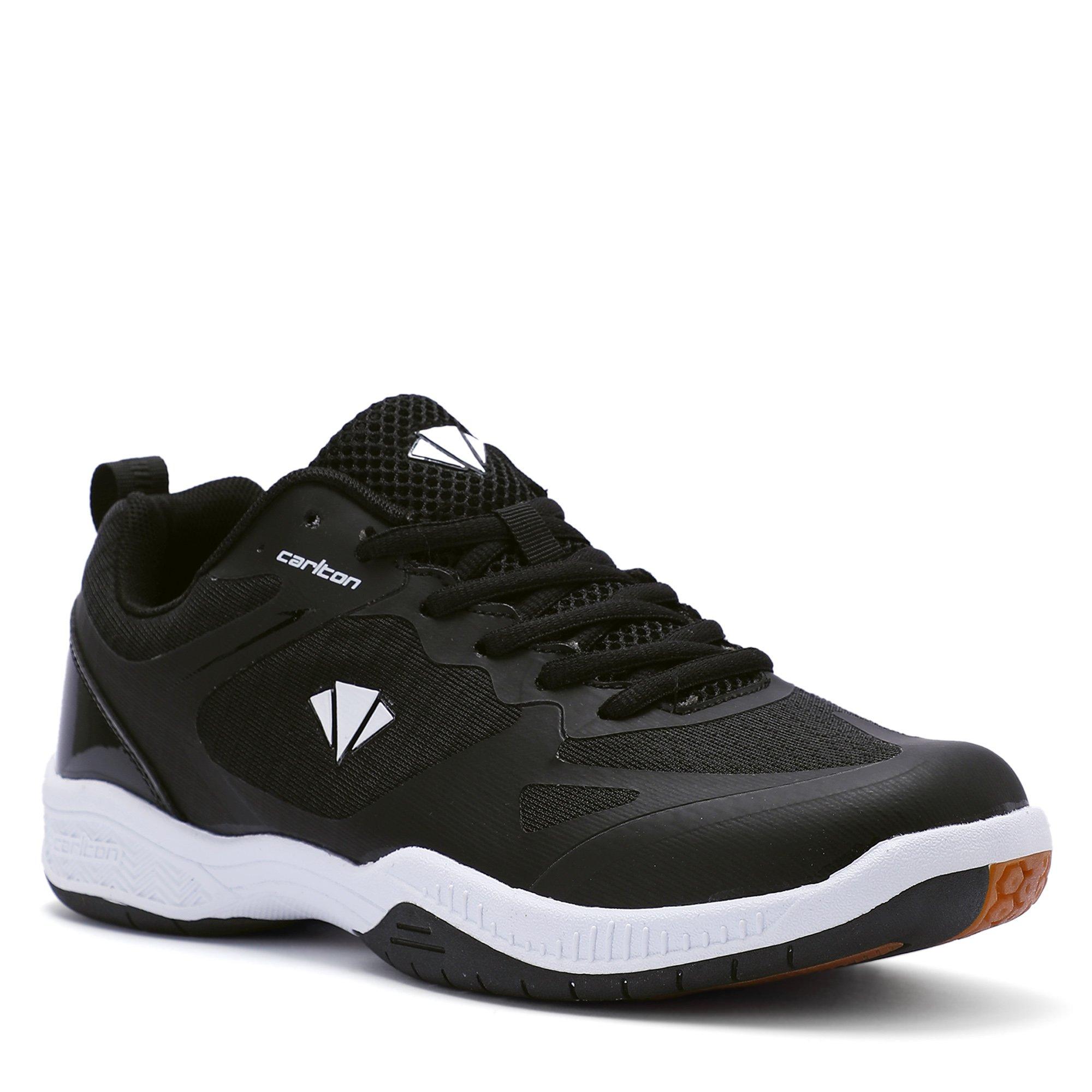 BLACK - Carlton - Indoor Engineered Mesh Lace Up Badminton Trainers - 5
