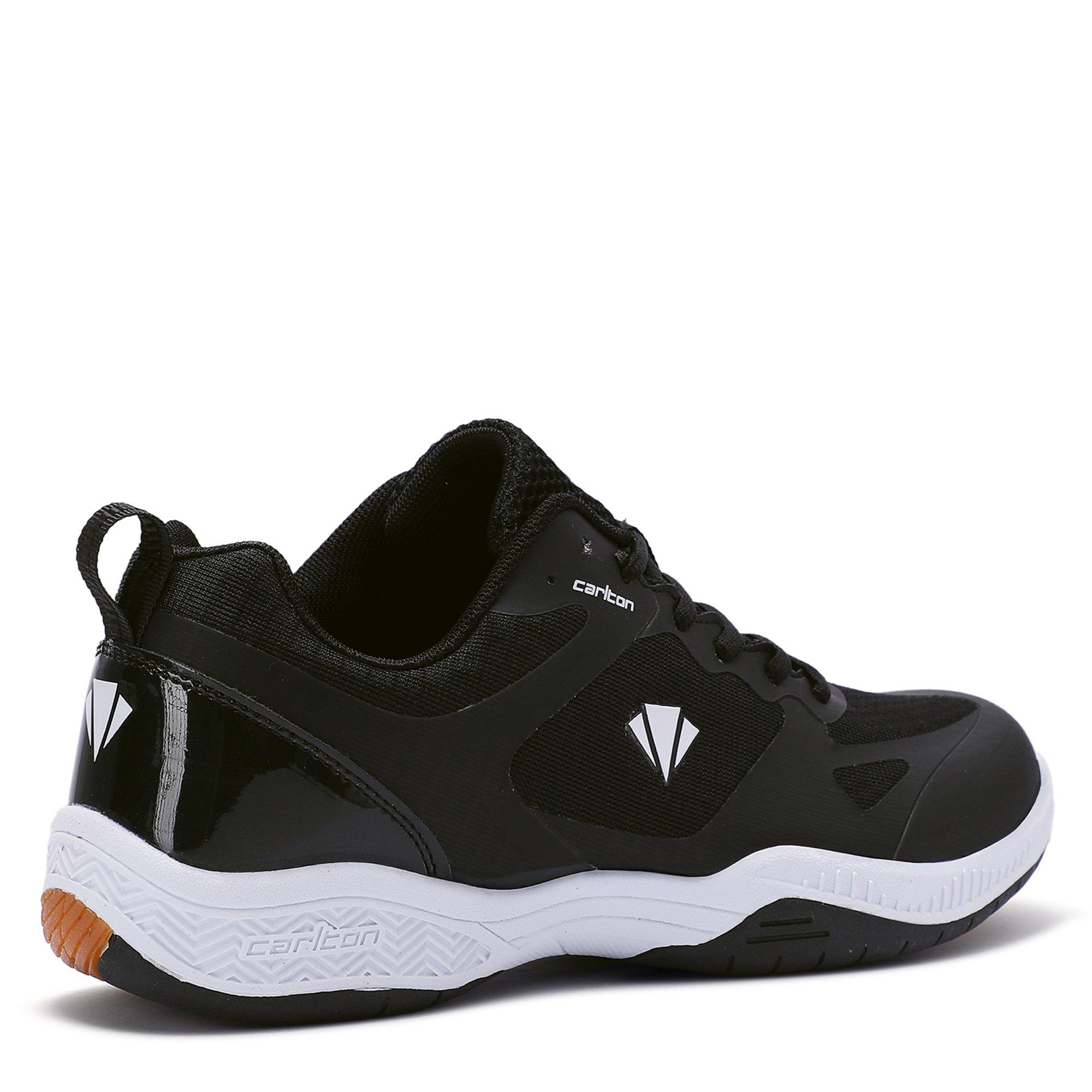 BLACK - Carlton - Indoor Engineered Mesh Lace Up Badminton Trainers - 6