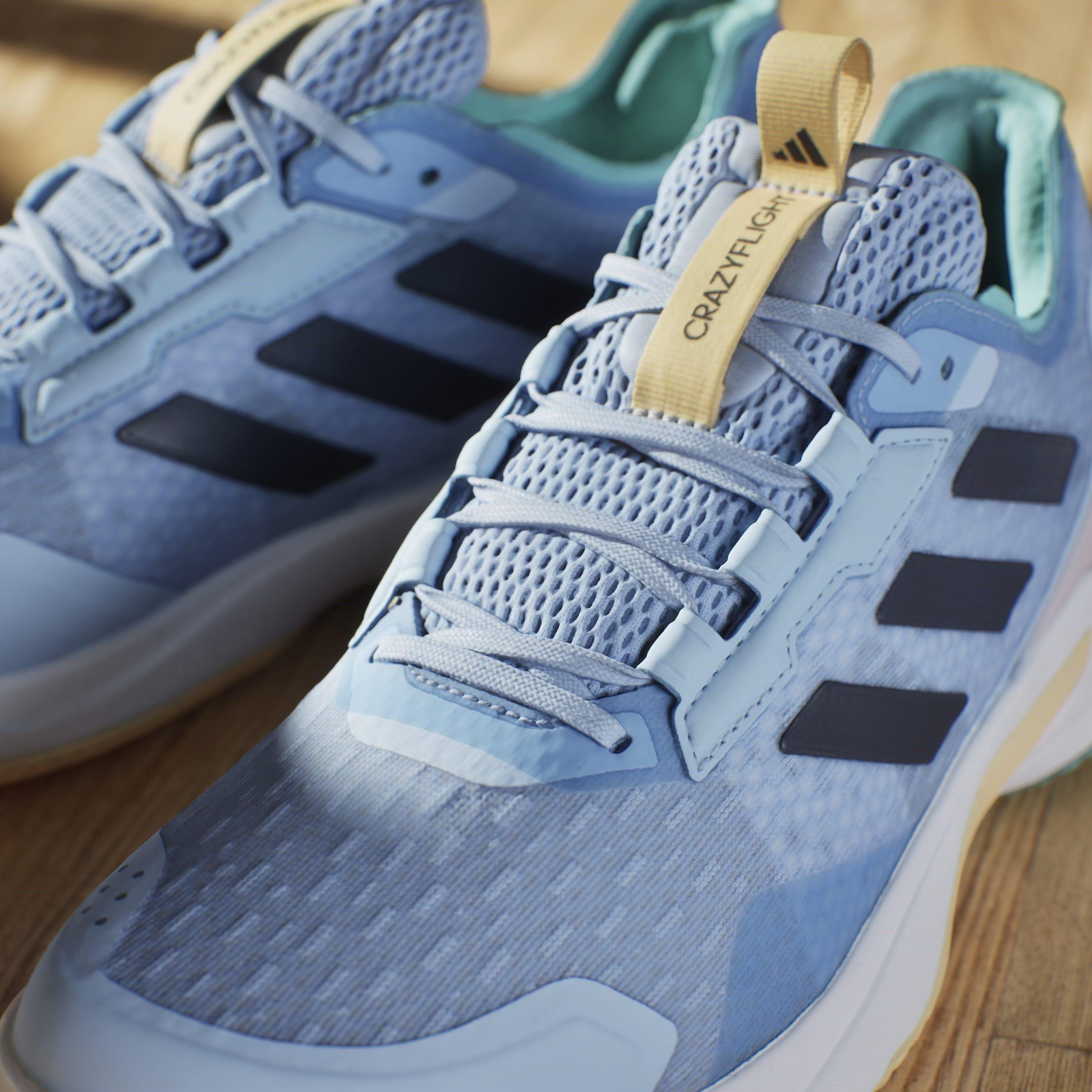 Blue/Navy - adidas - Crazyflight 6 Indoor Shoes Womens - 16