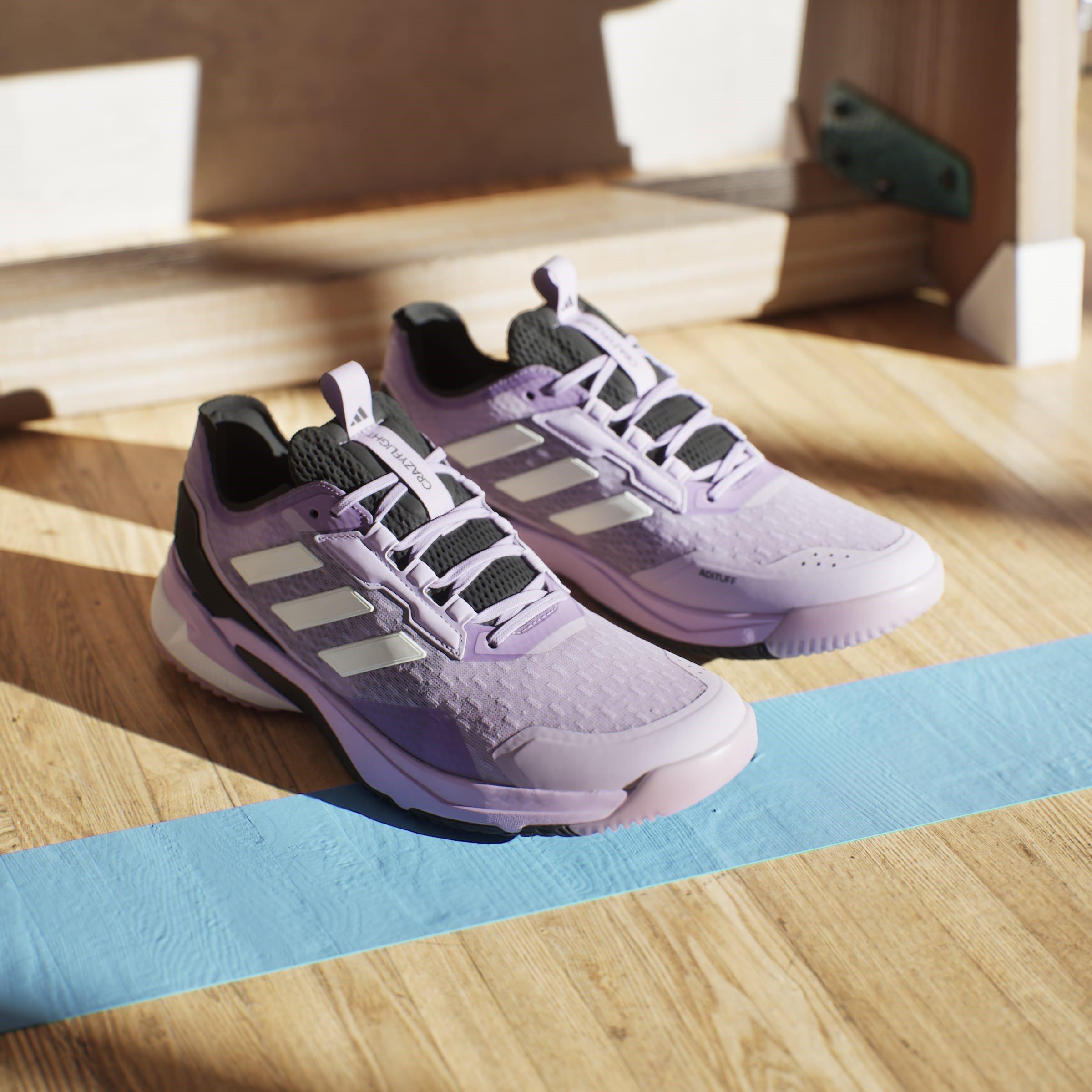 Plum/Met/Blk - adidas - Crazyflight 6 Indoor Shoes Womens - 12