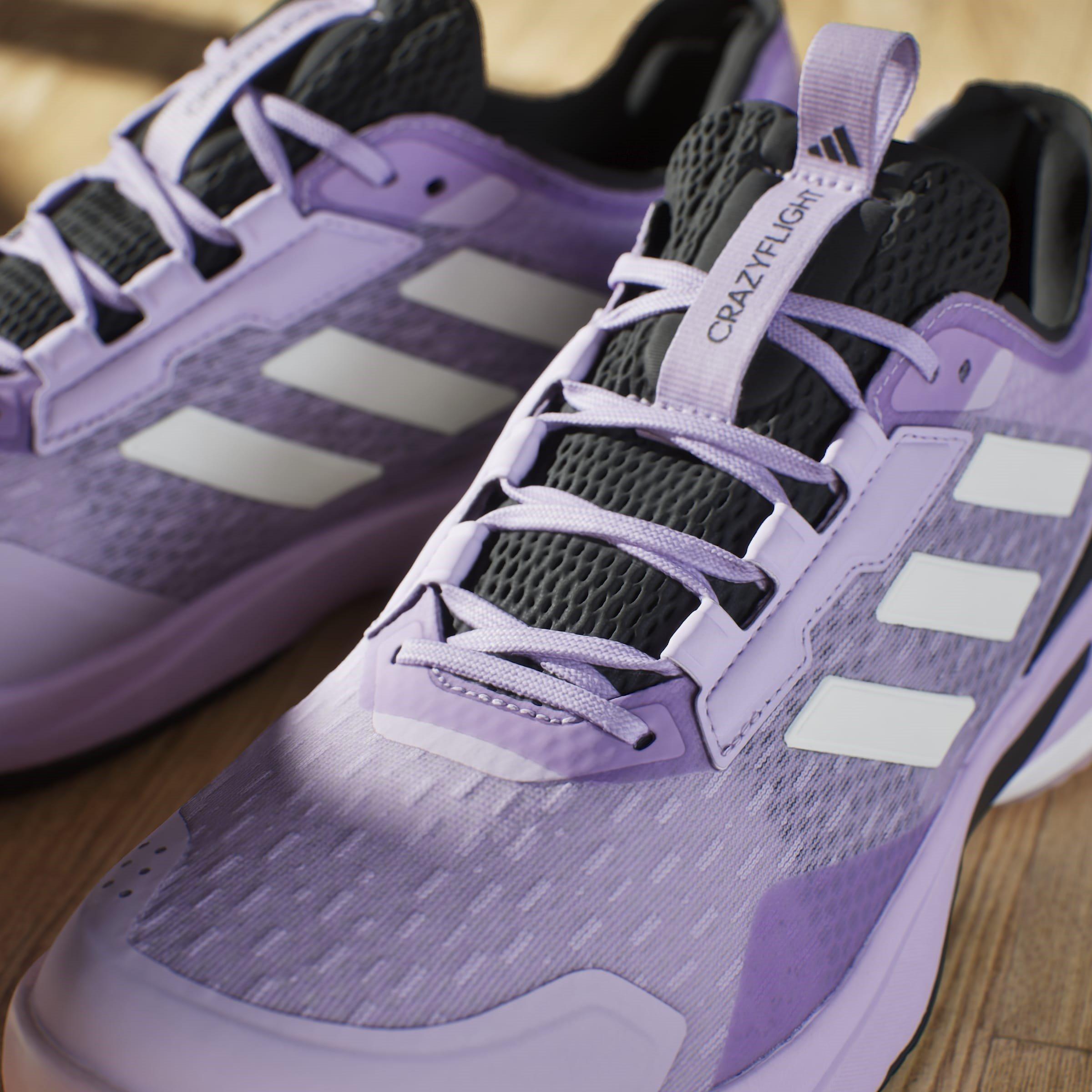 Plum/Met/Blk - adidas - Crazyflight 6 Indoor Shoes Womens - 16