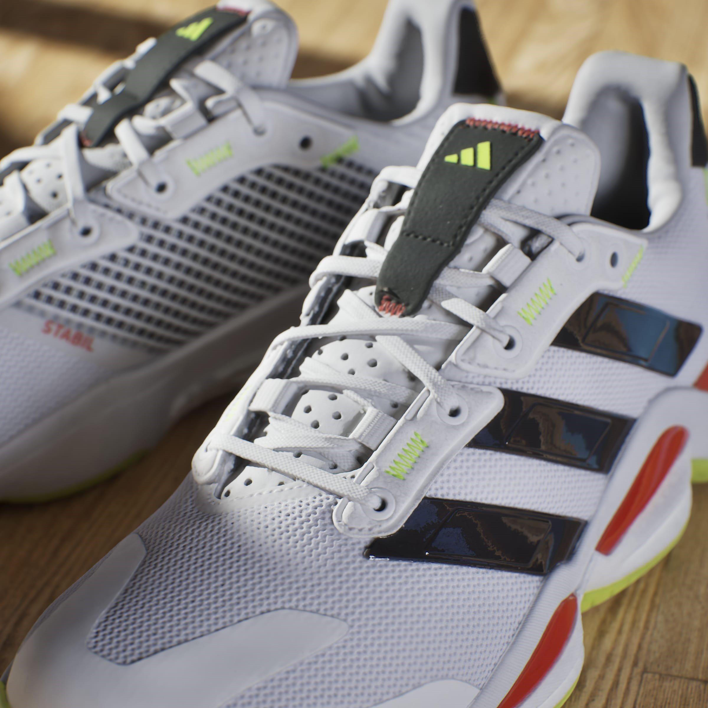 Wht/Arra/Plm - adidas - Stabil 16 Indoor Shoes Mens - 16