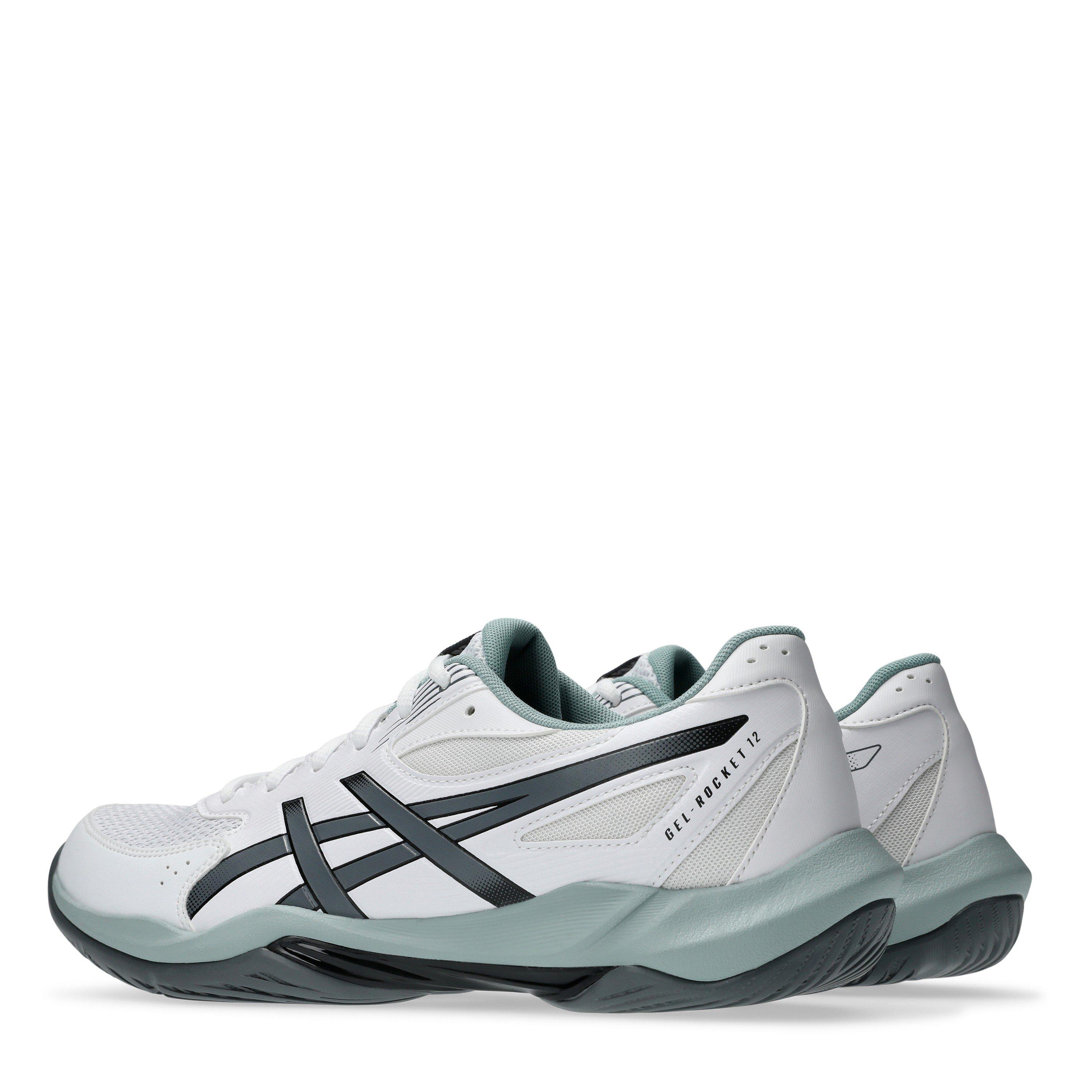 Bijela/Čelik - Asics - Asics Gel-Rocket 12 Handball Trainers Mens - 5